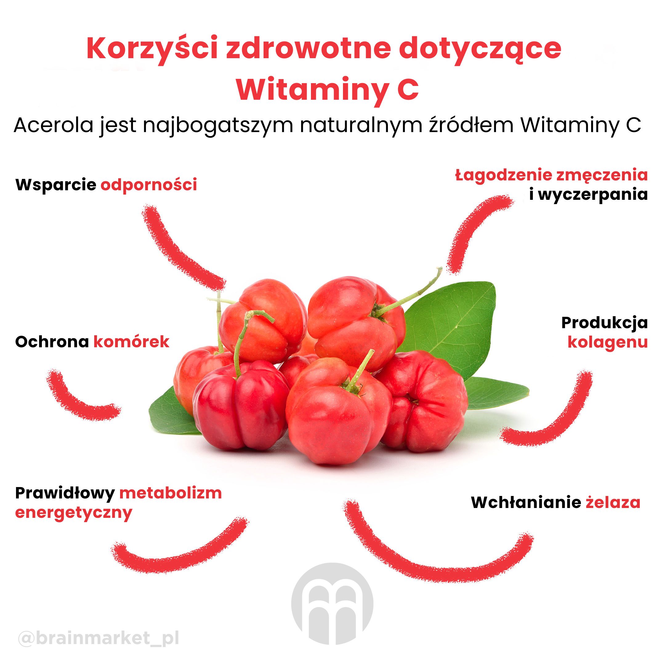 BrainMax Pure Acerola BIO prášek, 100 g