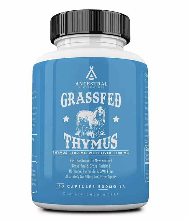 Ancestral Supplements, Grass-fed Thymus, brzlík, 180 kapslí, 30 dávek