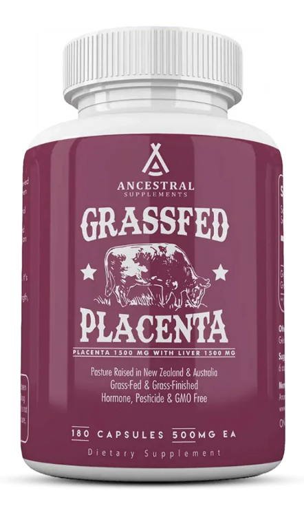 Newtraceuticals Ancestral Supplements, Grass-fed Placenta, hovězí placenta, 180 kapslí, 30 dávek
