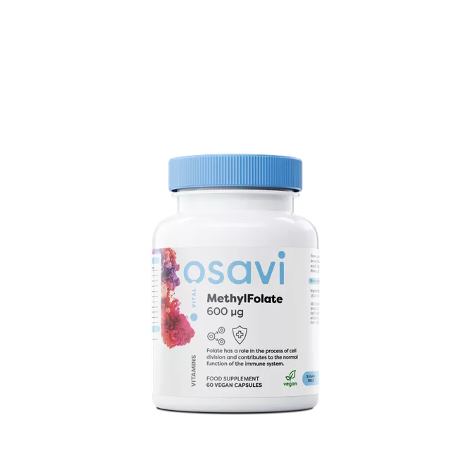 Osavi MethylFolate, Kwas Foliowy, 600 µg, 60 Kapsułek Wegetariańskich