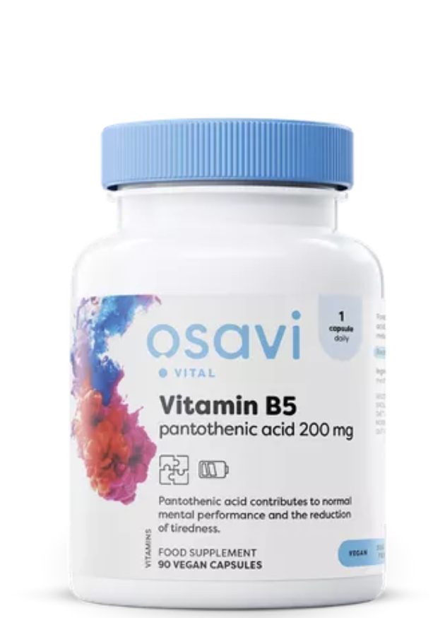 Osavi B5 vitamin, pantoténsav, 200 mg, 90 növényi kapszula