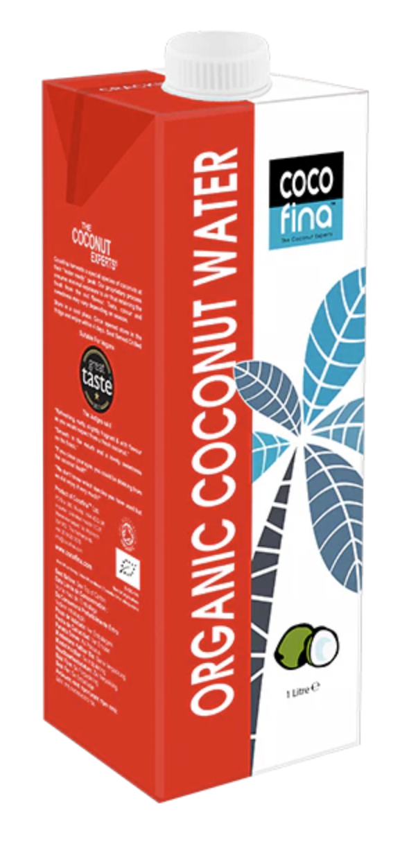 Cocofina Organic Coconut Water, kokosová voda BIO, 1000 ml