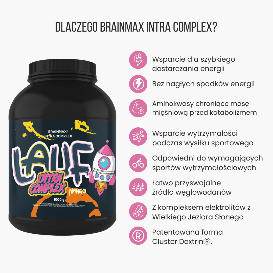 BrainMax LAUF Intra Complex, Mango, 1000 g Obrázek