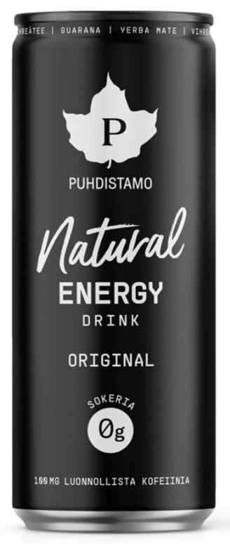 Puhdistamo Natural Energy Drink Original, Energetický drink, příchuť Original, 330 ml Obrázek