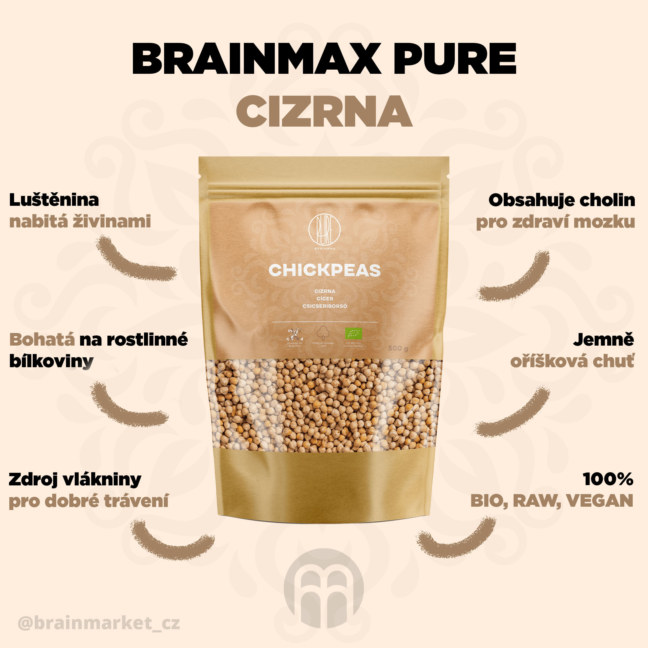 BrainMax Pure Cizrna, BIO, 500 g Obrázek