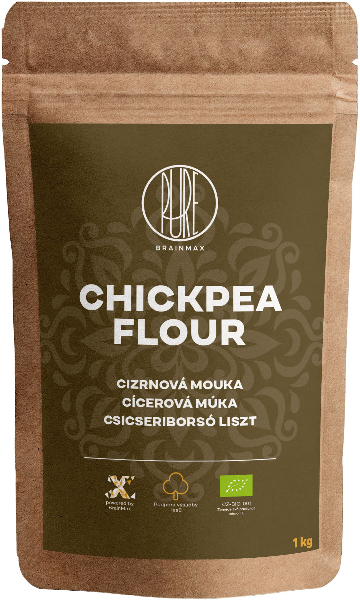 BrainMax Pure Cizrnová mouka BIO, 1 kg