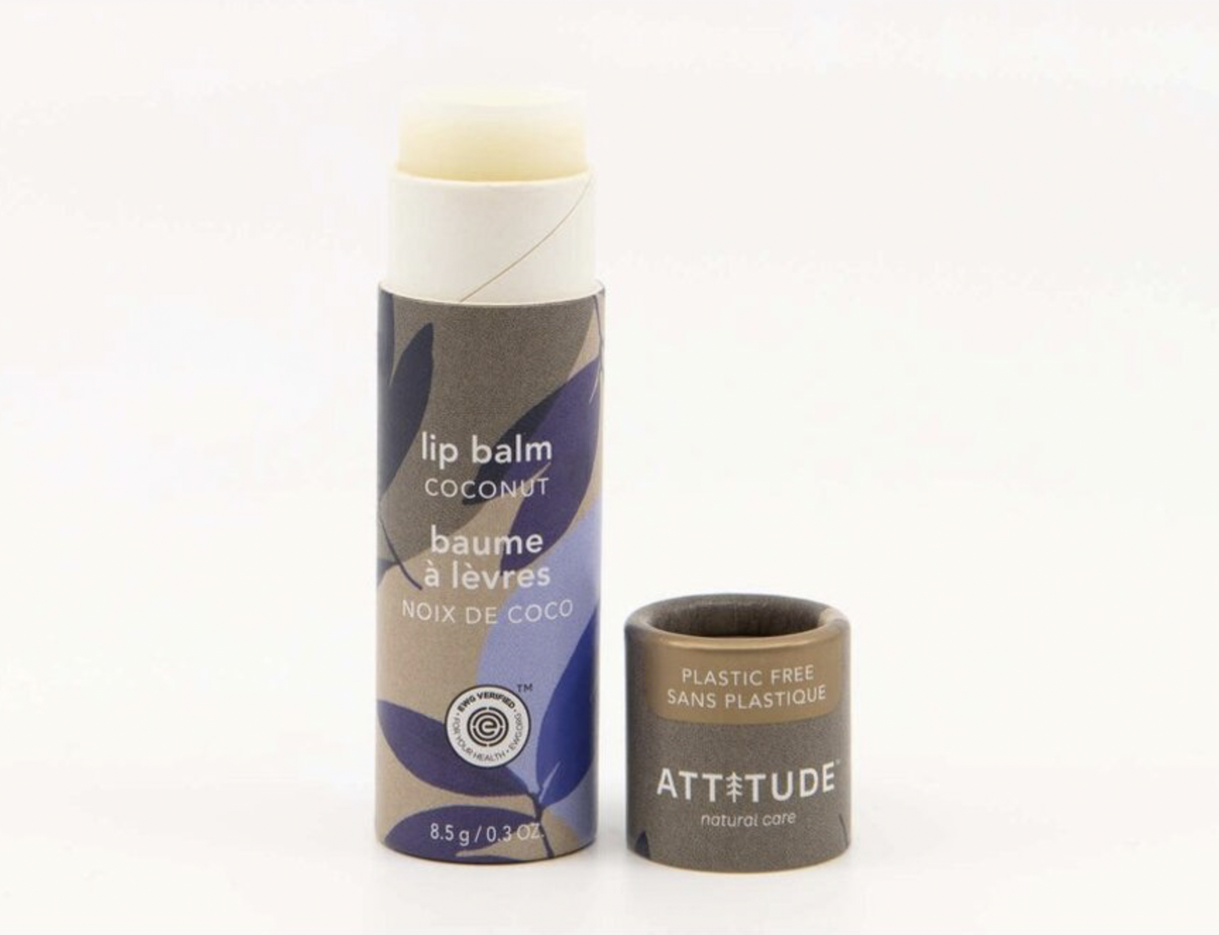 Attitude - Přírodní balzám na rty Leaves bar s vůní kokosu, 8,5 g Obrázek