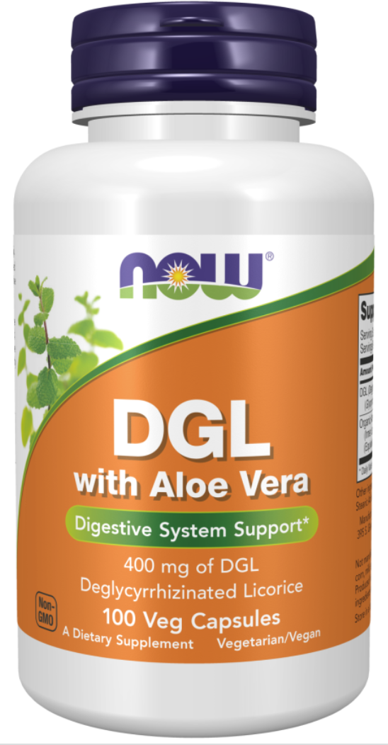 Now DGL + Aloe Vera 400 mg 100 rostlinných kapslí Obrázek