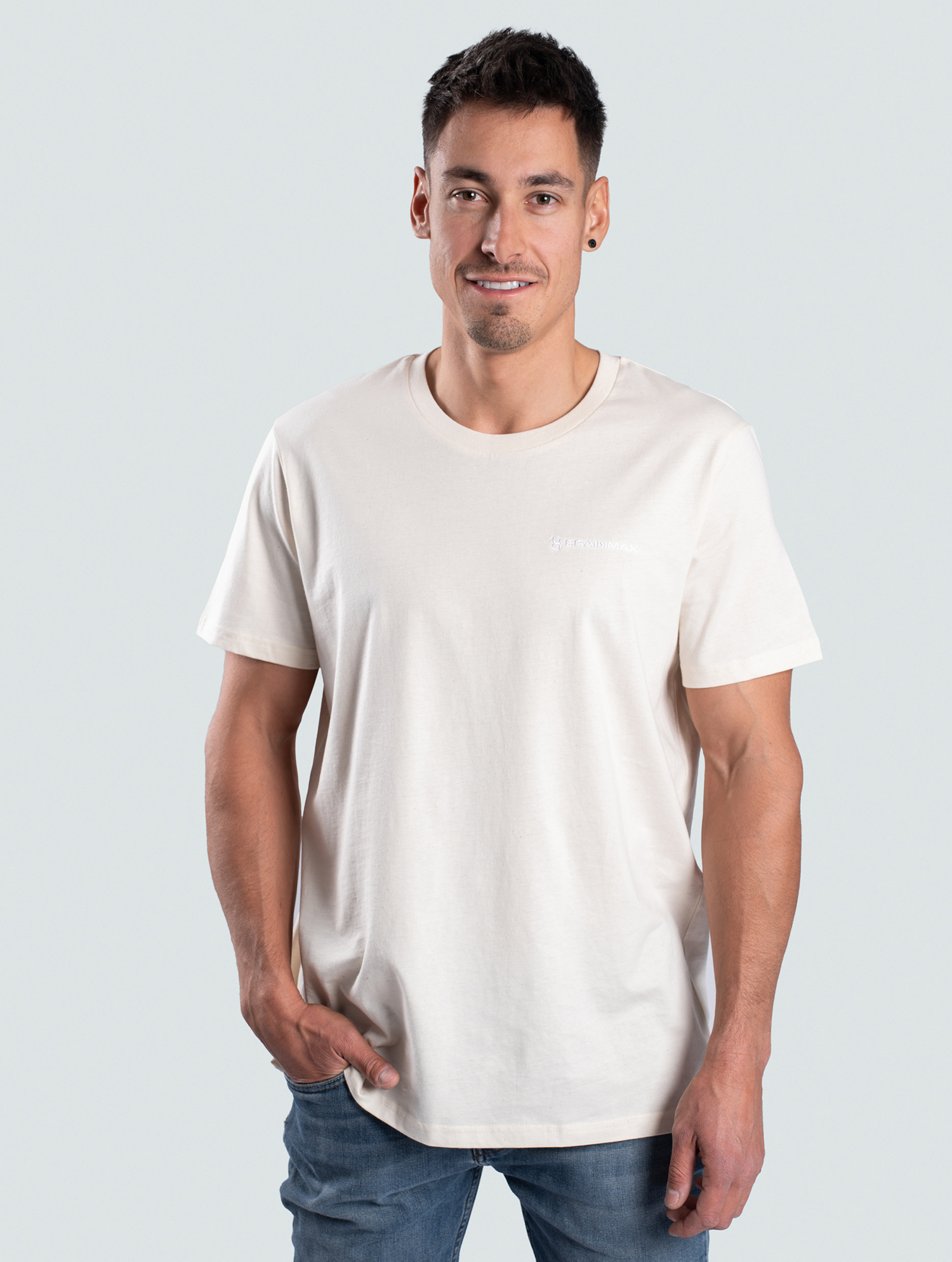 BrainMax Freestyler, béžové triko, BIO bavlna Velikost: L Obrázek