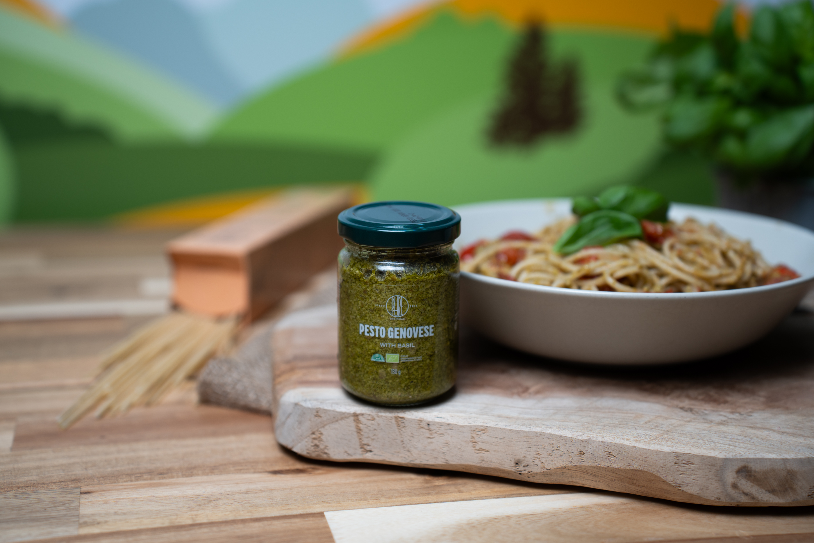 BrainMax Pure  Pesto Genovese, bazalkové pesto, BIO Objem: 950 g Obrázek