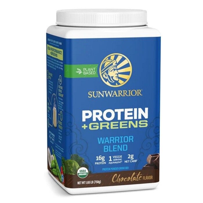 Sunwarrior Warrior Blend Organic Protein + Greens, čokoládový, 750 g Obrázek