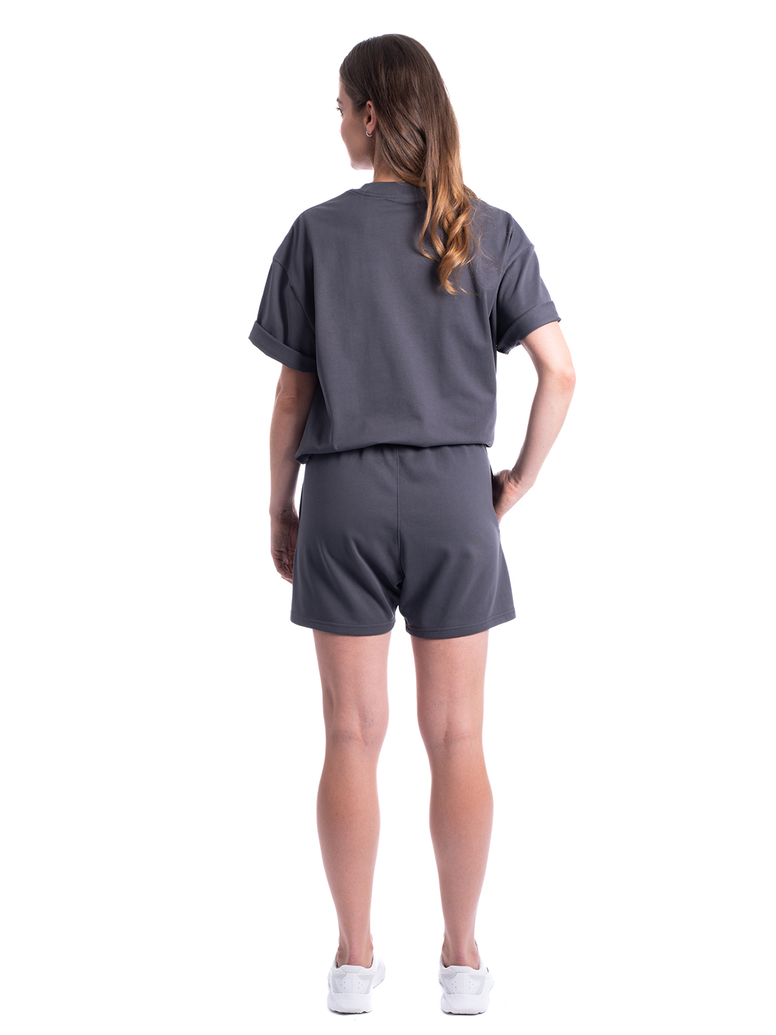 BrainMax oversized triko & kraťasy set, tmavě šedá Velikost: XL Obrázek