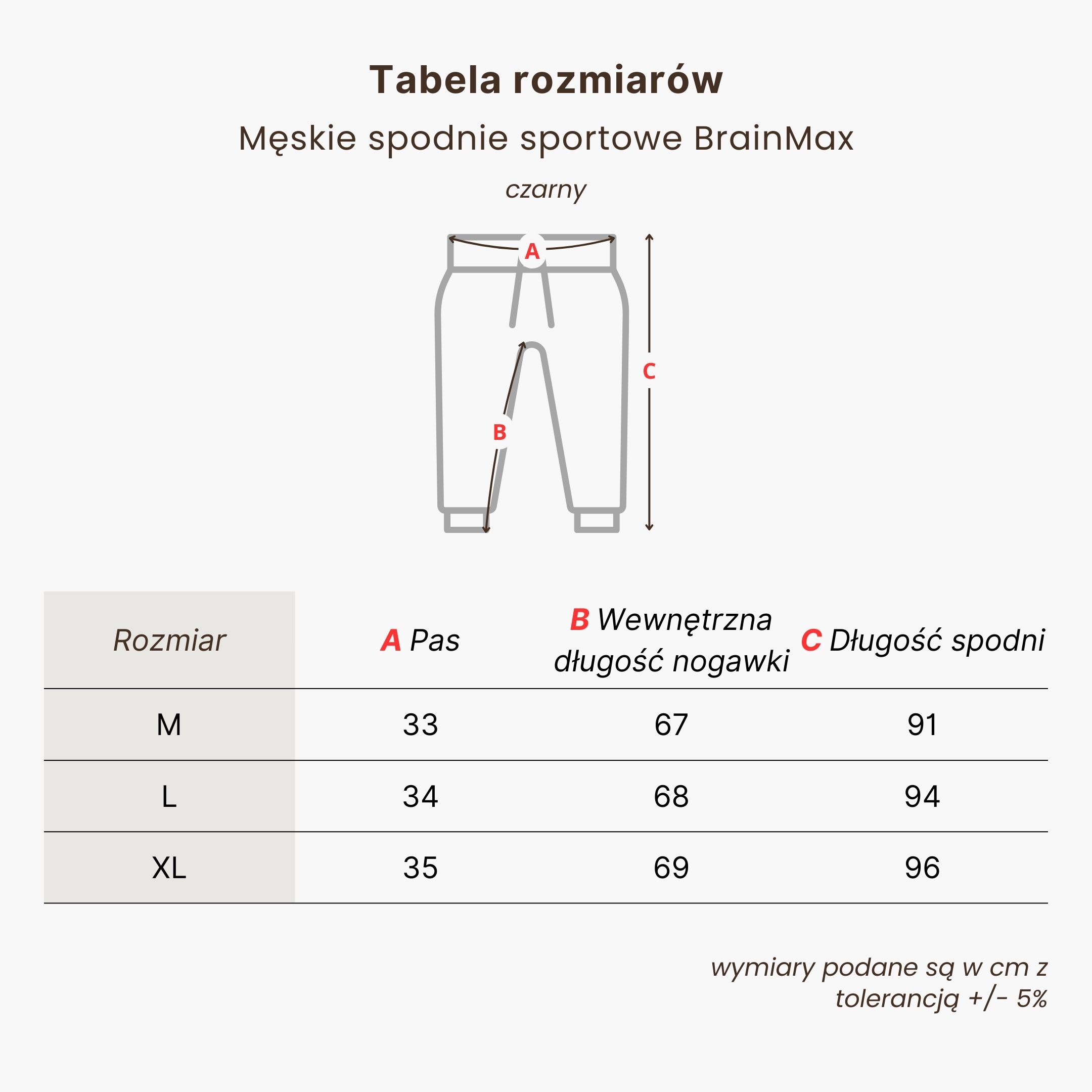 BrainMax pánské sportovní kalhoty, černé Velikost: XL Obrázek