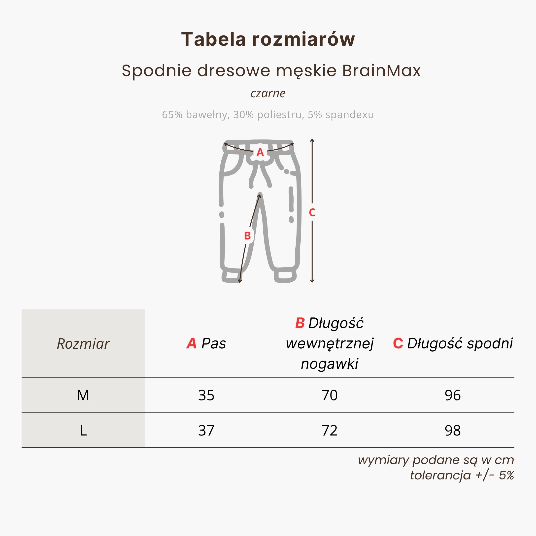 BrainMax pánské tepláky, černé Velikost: M Obrázek