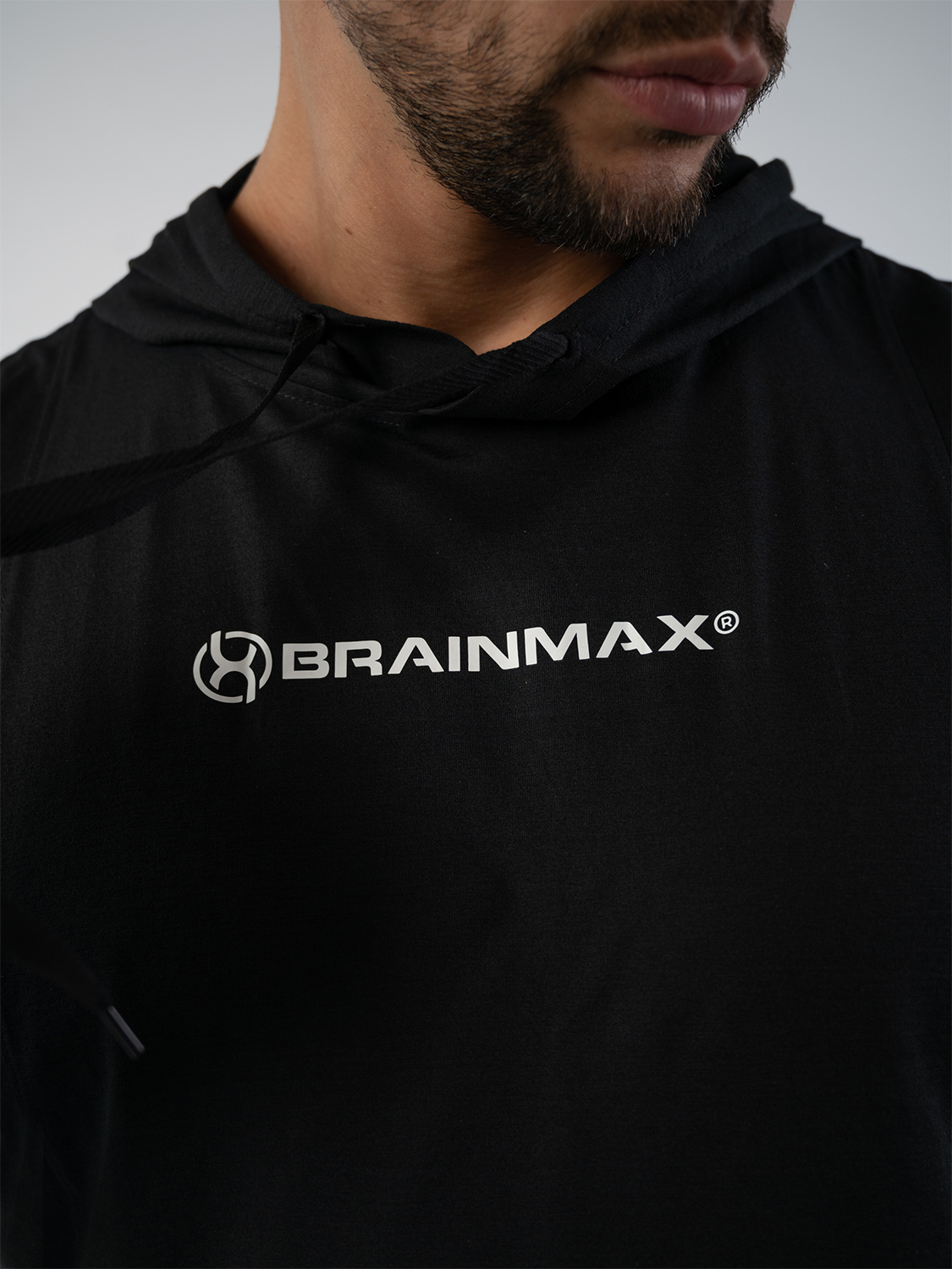BrainMax pánské tílko s kapucí, černé Velikost: L Obrázek
