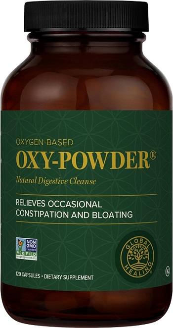 Global Healing Oxy Powder, detoxikace střev, 120 kapslí Obrázek
