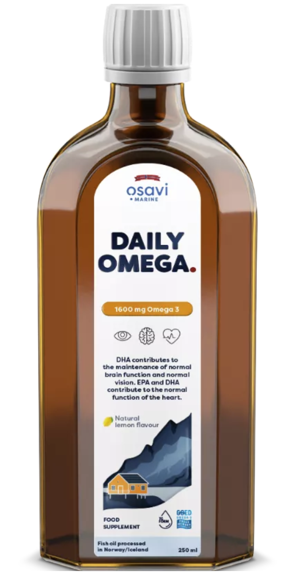 Osavi Daily Omega 3, omega 3, 1600 mg, citronová příchuť, 250 ml Obrázek