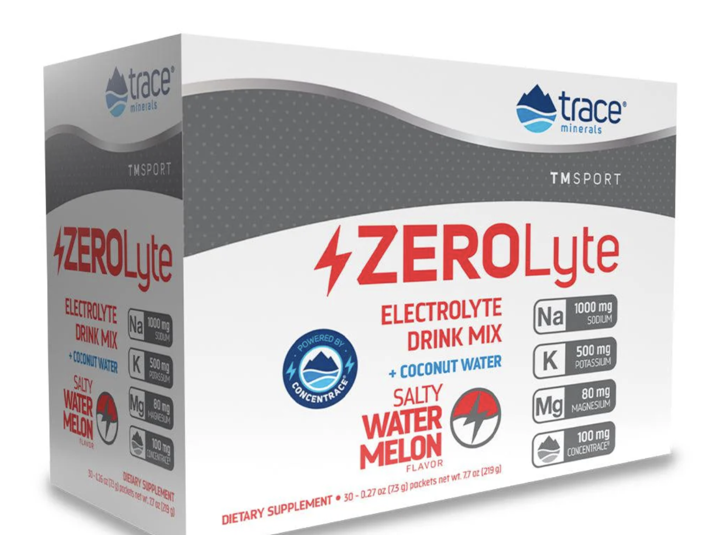 Trace Minerals Zerolyte Salty Watermelon, elektrolyty s příchuti vodního melounu, 30 sáčků Obrázek
