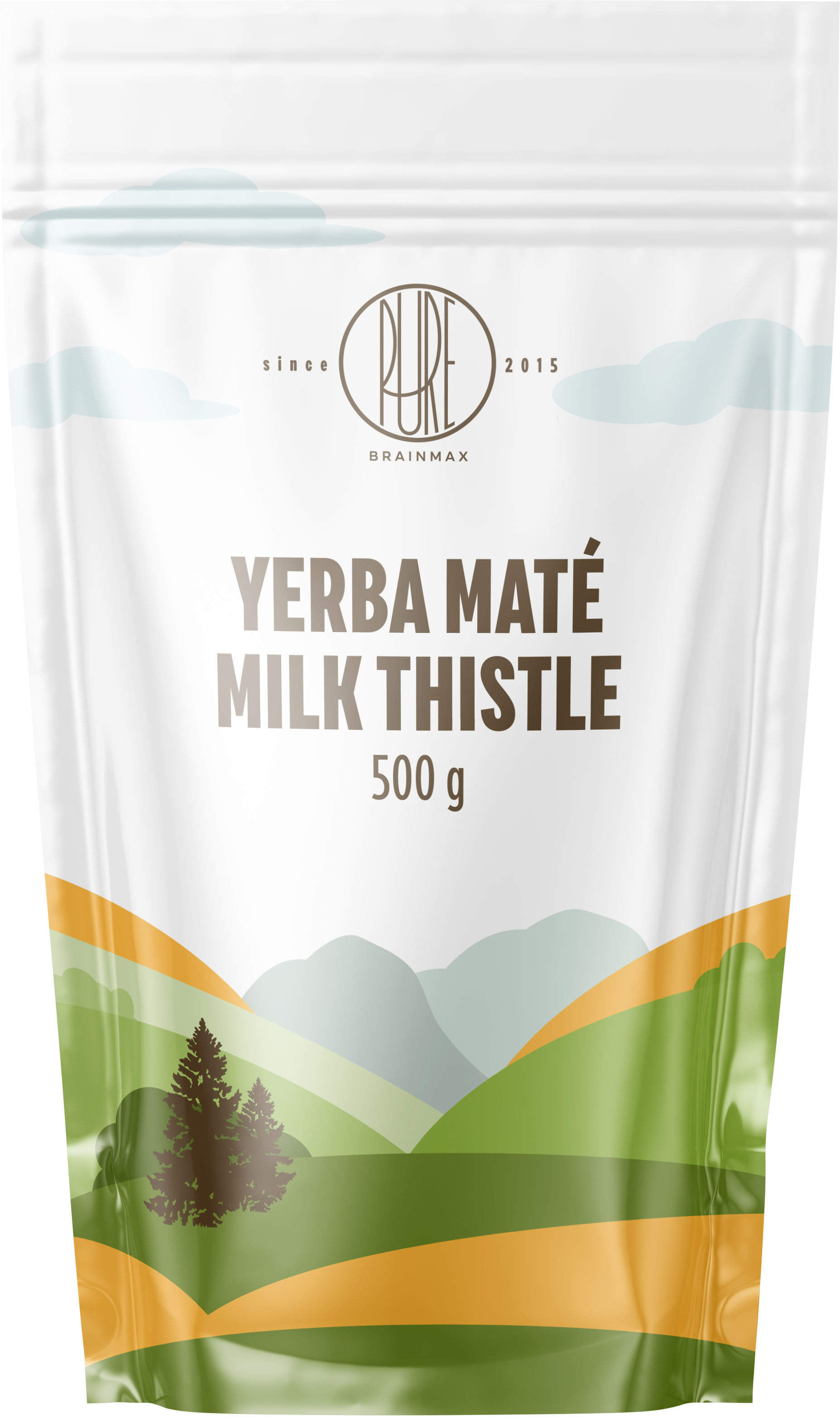 BrainMax Pure Yerba Maté Ostropestřec, 500 g Obrázek
