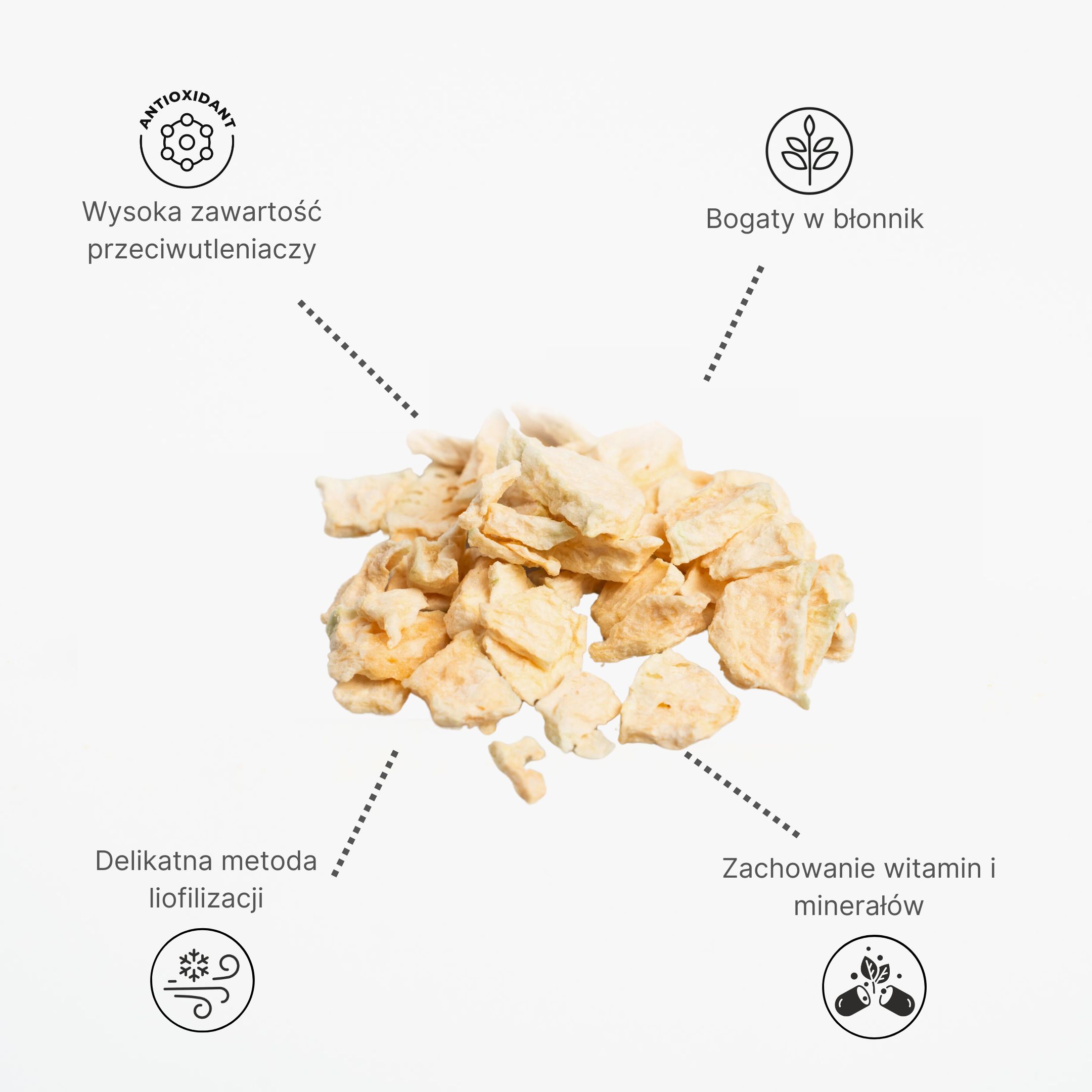 BrainMax Pure Lyophilized Melon Cantaloupe, Lyofilizovaný meloun cantaloupe, 45 g Obrázek