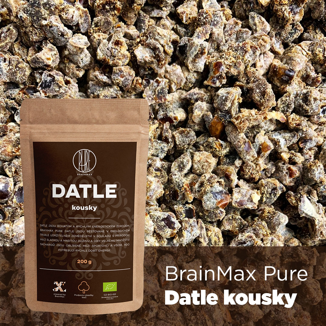 BrainMax Pure Datle sušené kousky BIO, 200 g Obrázek