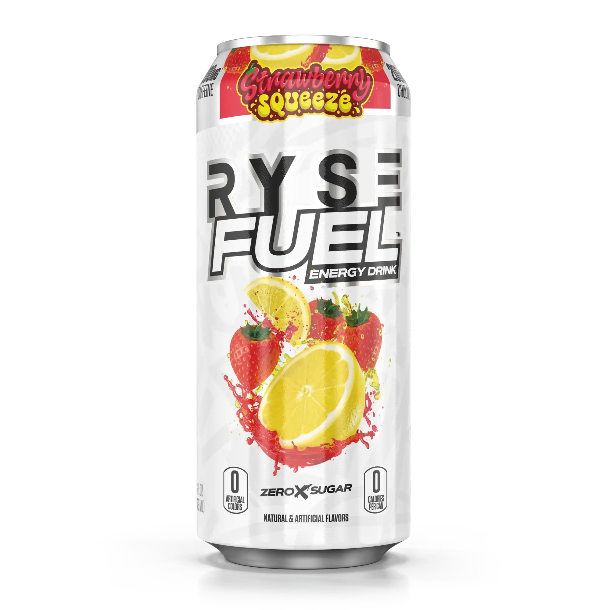 RYSE Fuel Energy Drink, Energetický drink, Strawberry Squeeze, 473 ml Obrázek
