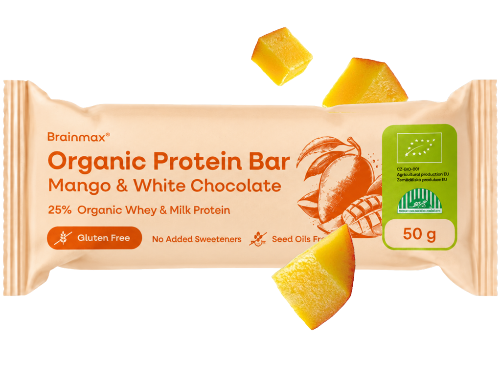 BrainMax Pure® Protein Bar, Baton proteinowy, Mango, BIO, 60 g (zdjęcie 3)