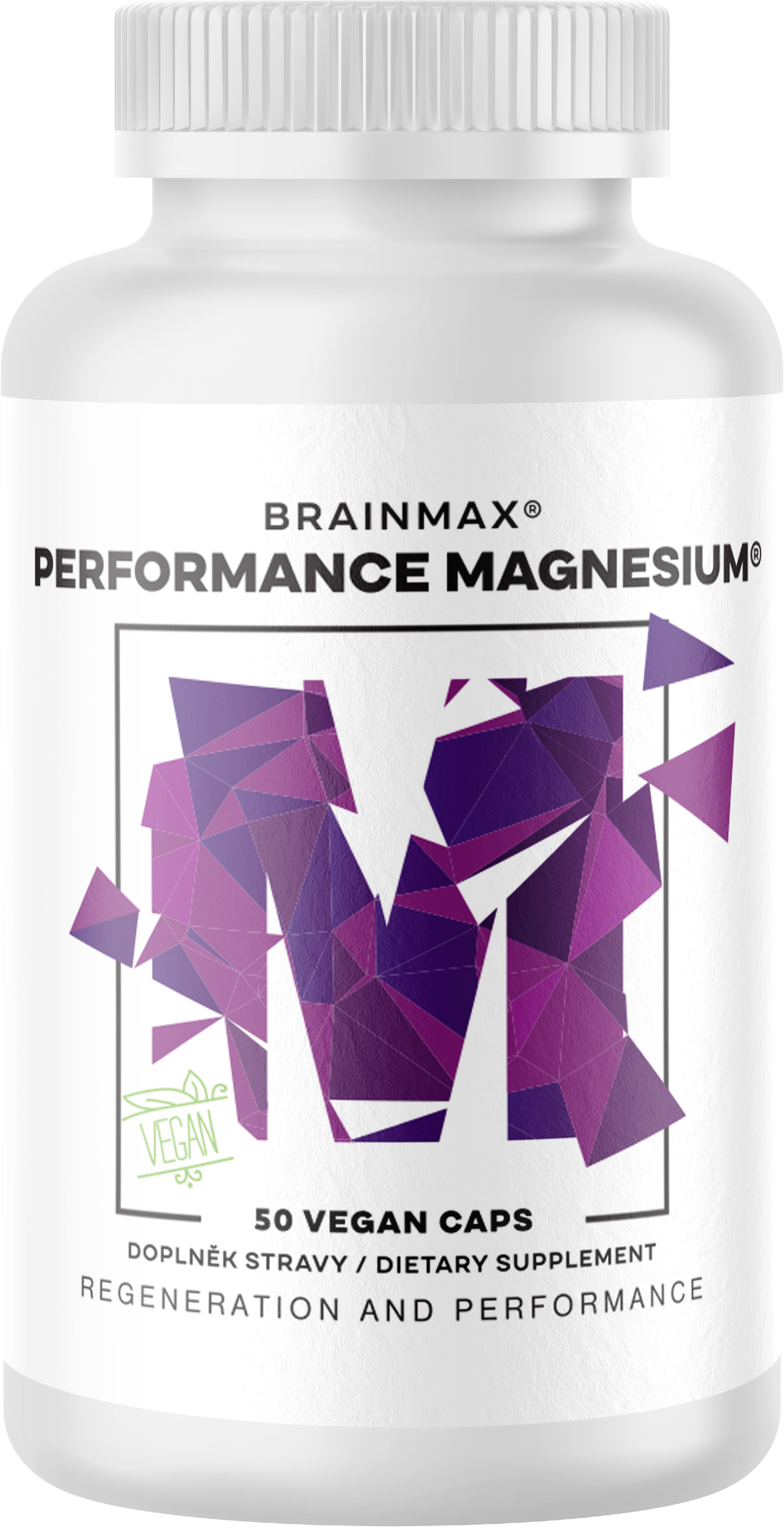 Performance Magnesium®, 1000 mg, Magnez 200 mg + Witamina B6 P5P, 50 kapsułek roślinnych