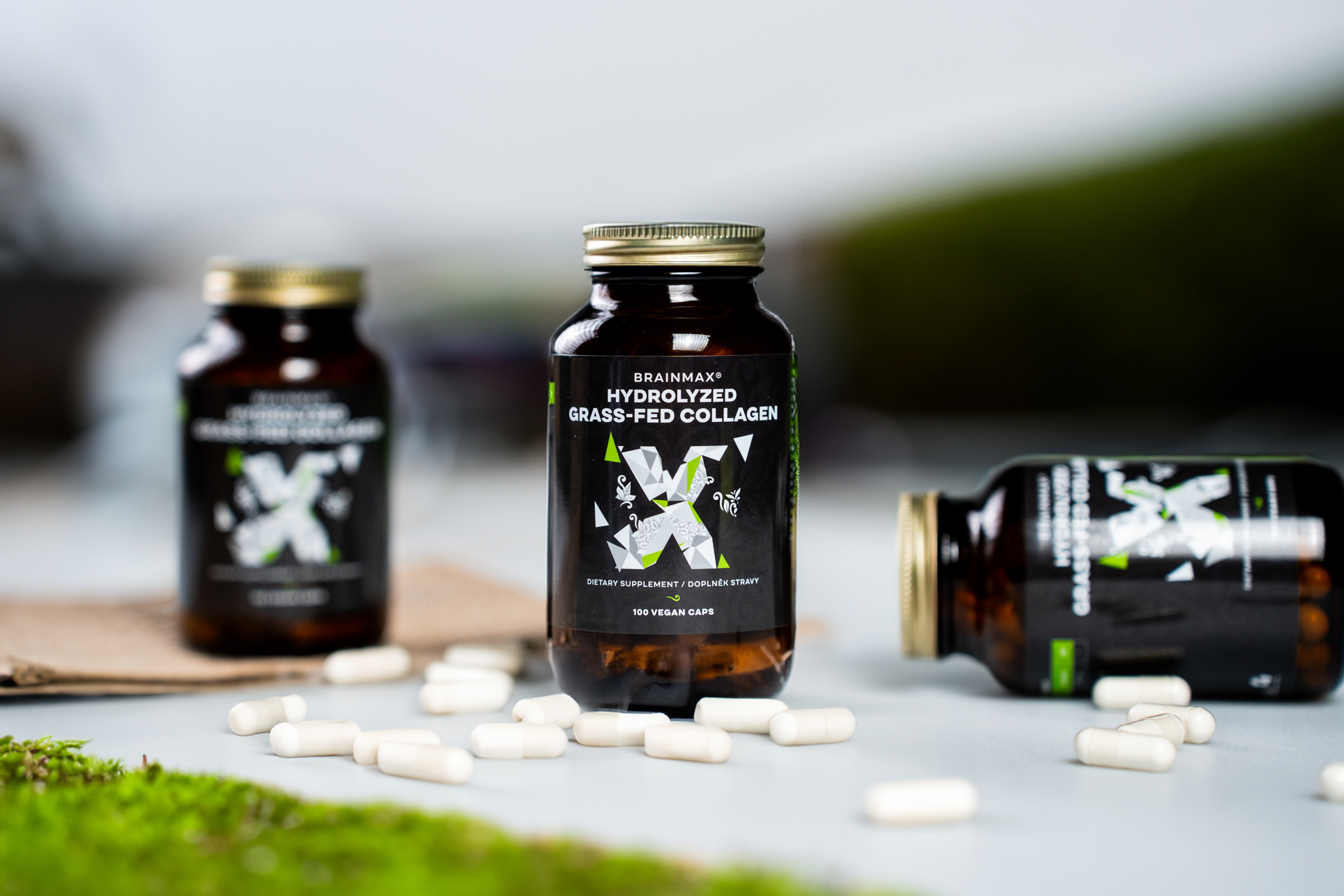 BrainMax Hydrolyzovaný GrassFed Collagen (kolagen z krav krmených trávou), 100 kapslí Obrázek