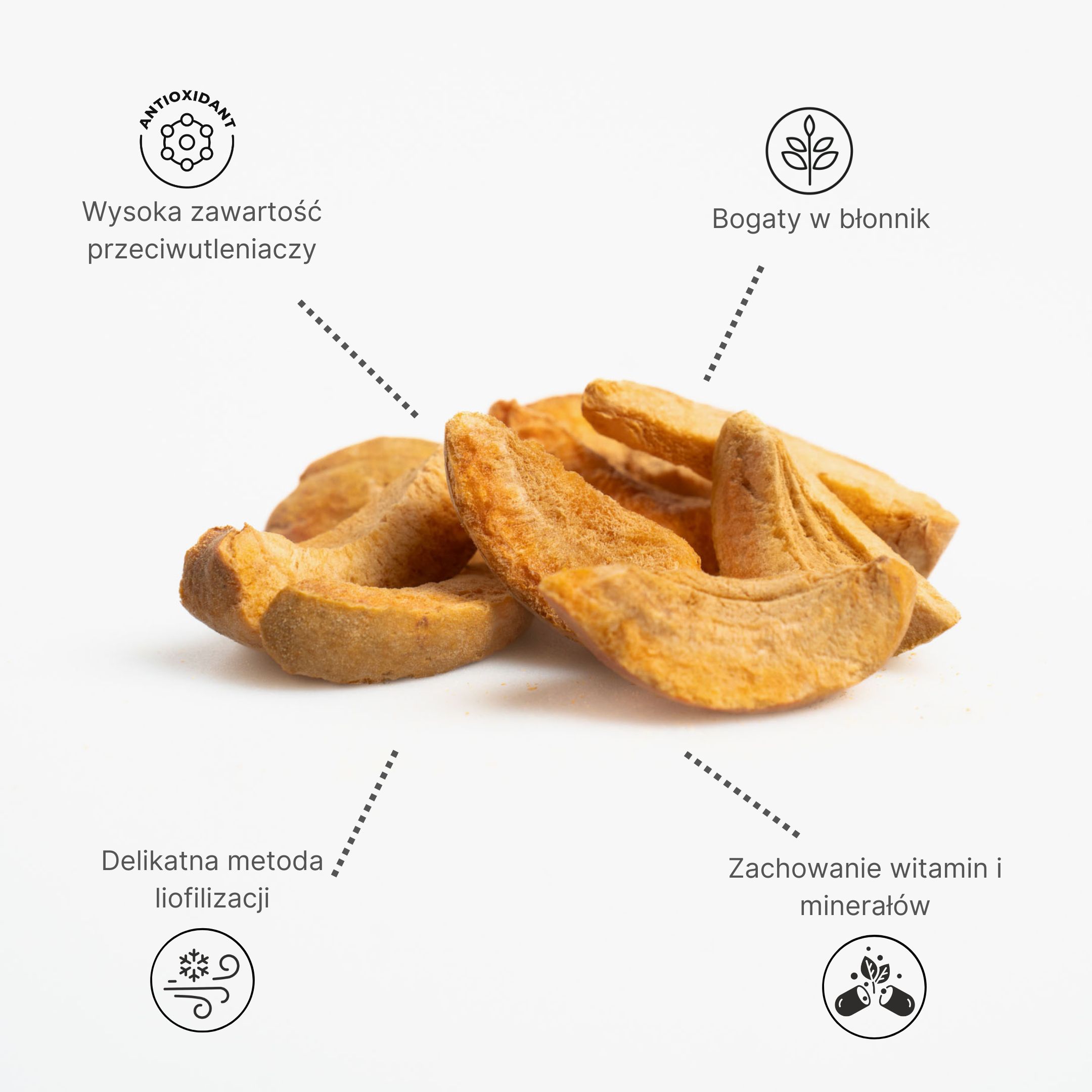 BrainMax Pure Lyophilized Apricots, Lyofilizované meruňky, 45 g Obrázek