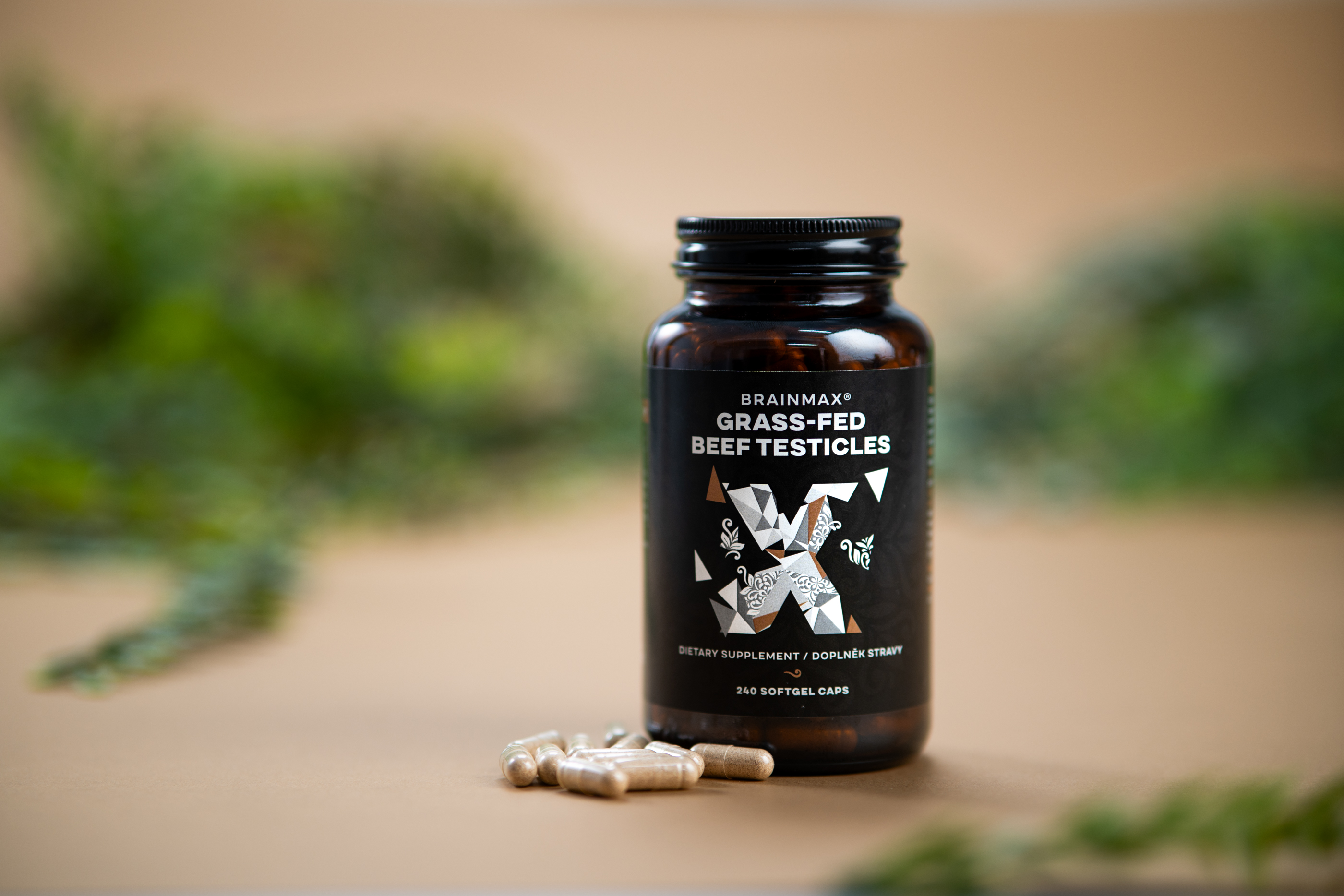 BrainMax Grass-Fed Beef testicles, hovězí varlata, 240 kapslí Obrázek