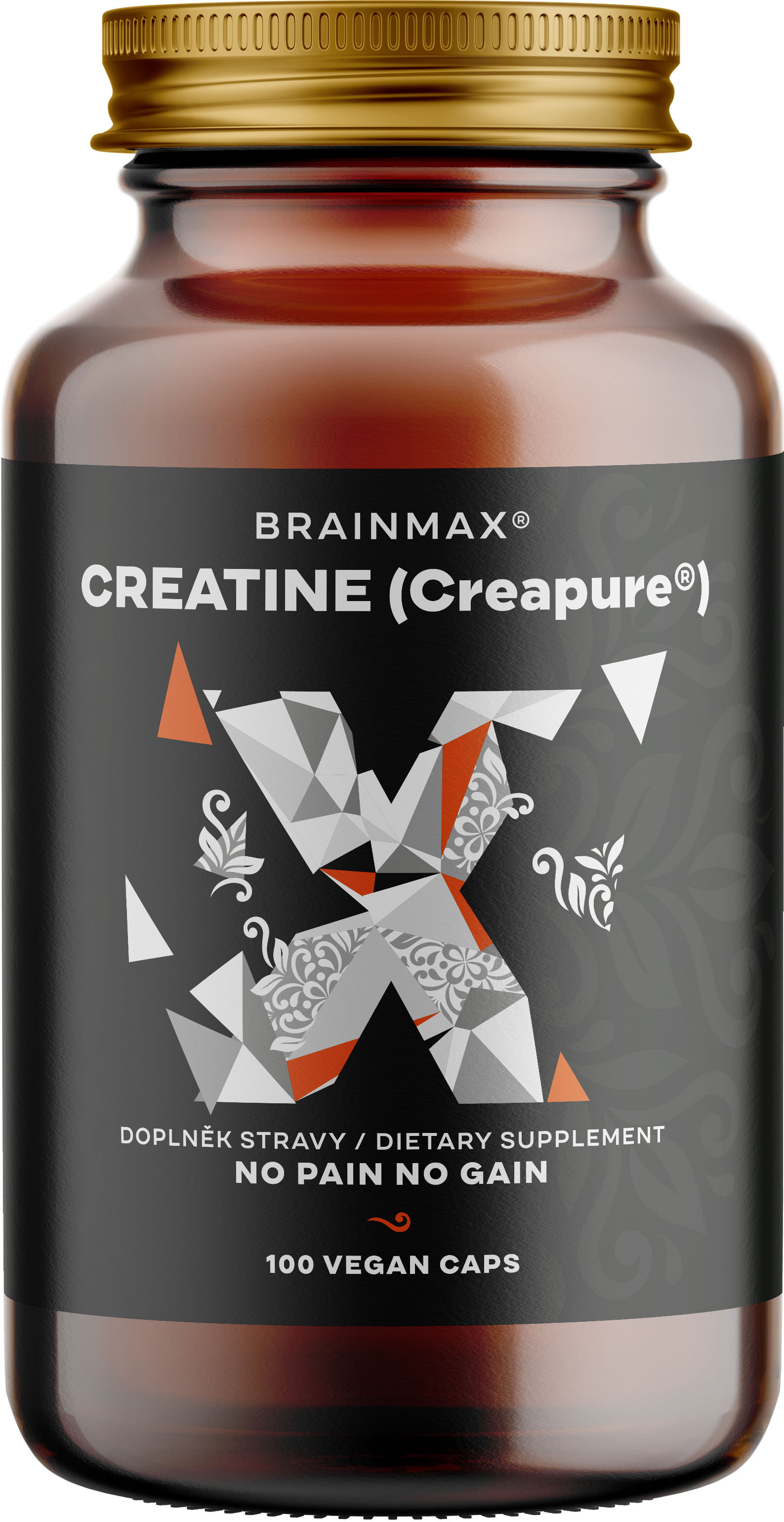 BrainMax Creatine Creapure®, kreatin monohydrát, 875 mg, 100 rostlinných kapslí Obrázek