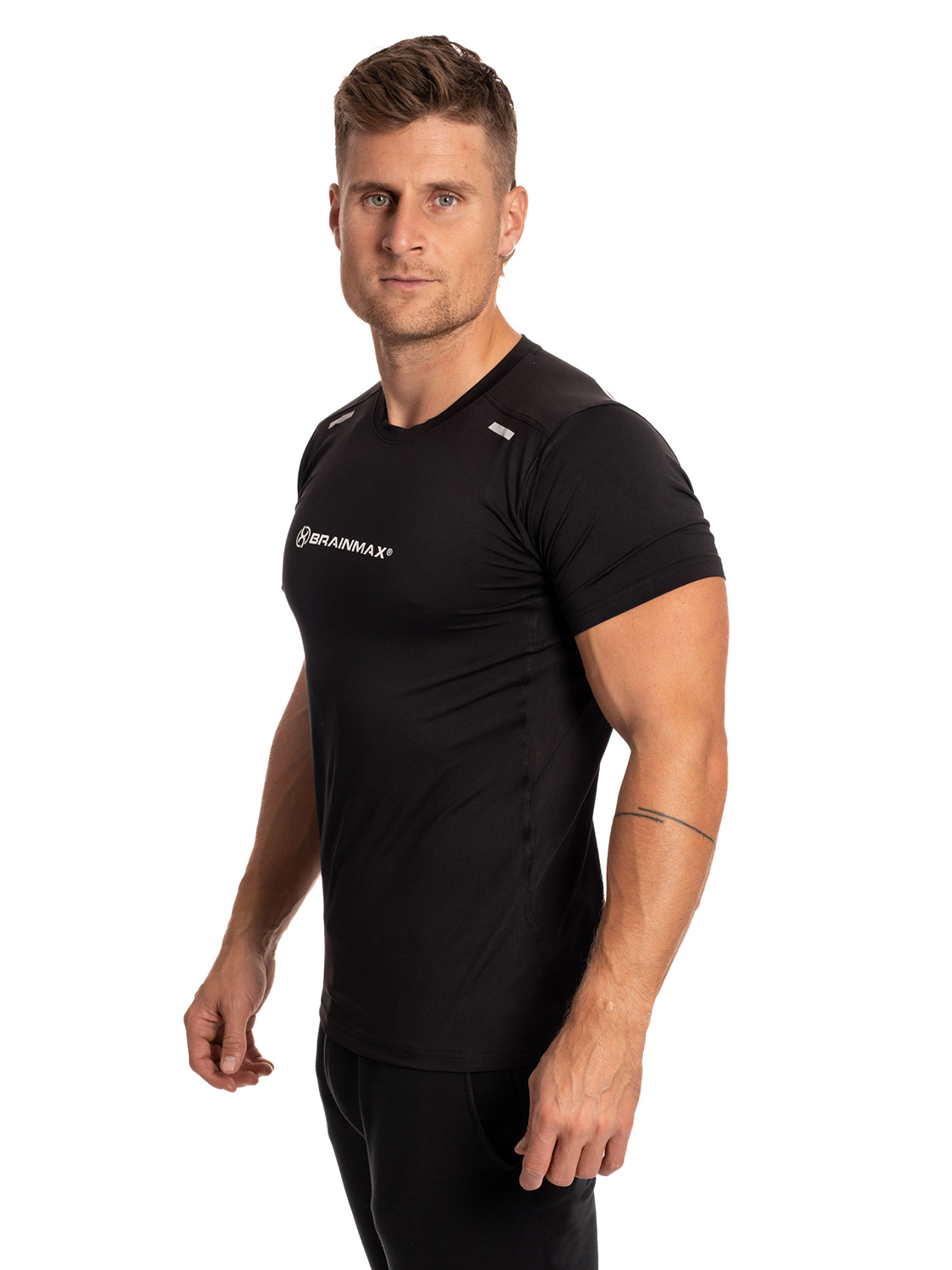 BrainMax pánské fitness triko, černé Velikost: M Obrázek