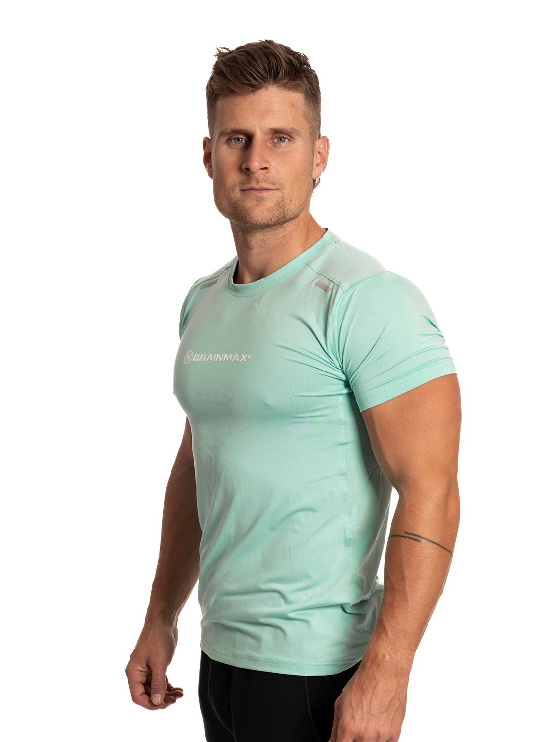 BrainMax pánské fitness triko, zelené Velikost: XL Obrázek