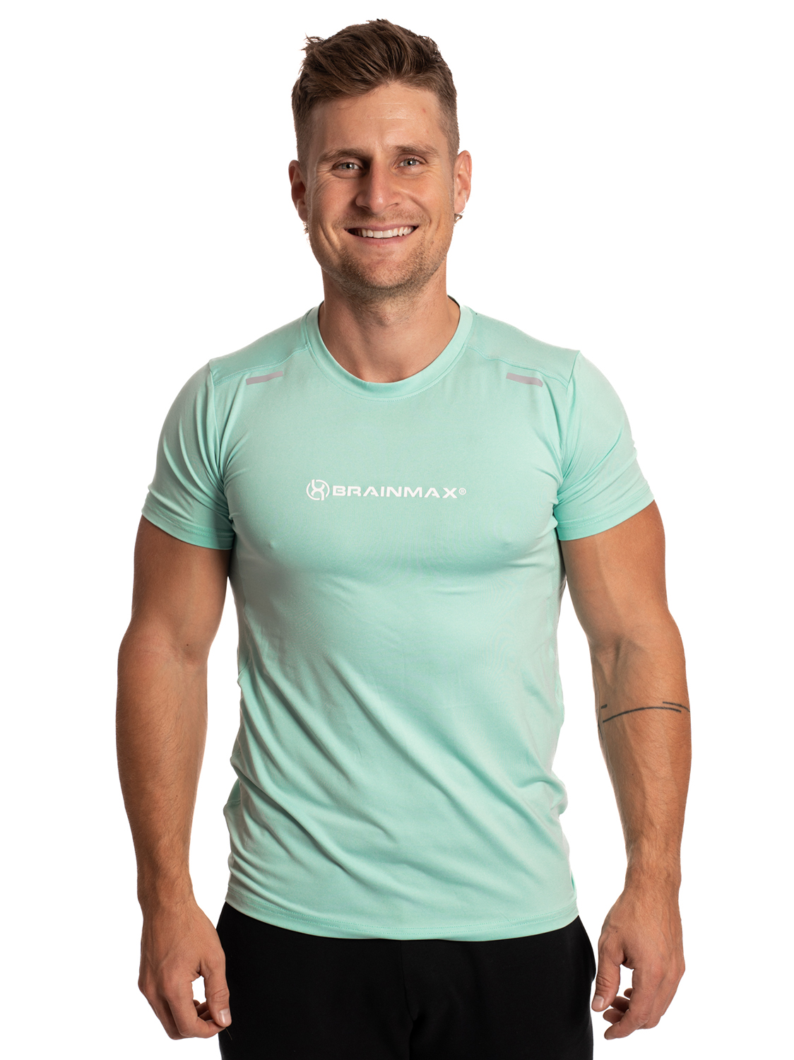 BrainMax pánské fitness triko, zelené Velikost: XL Obrázek