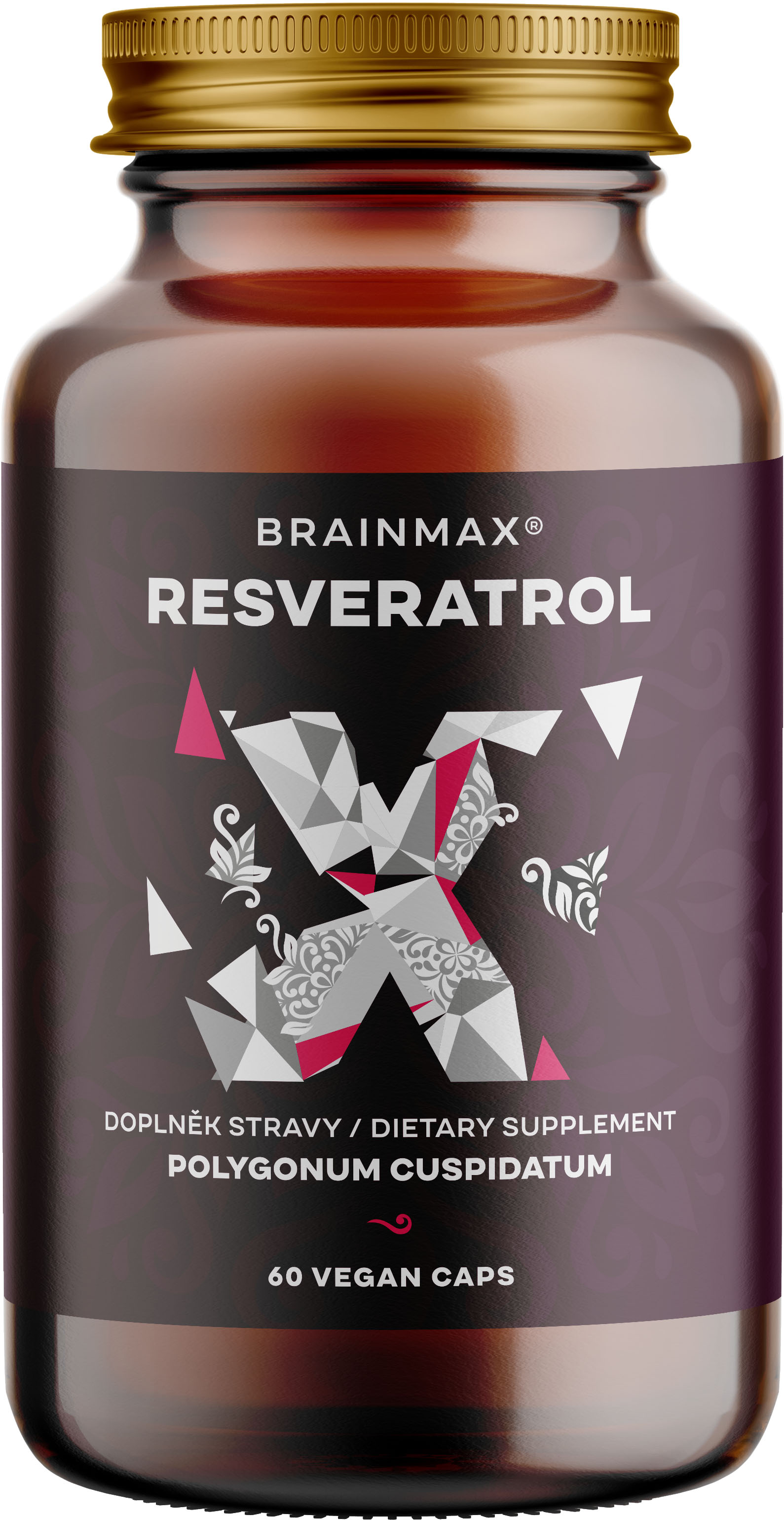BrainMax Trans-Resveratrol, resveratrol, 500 mg, 60 rostlinných kapslí Obrázek