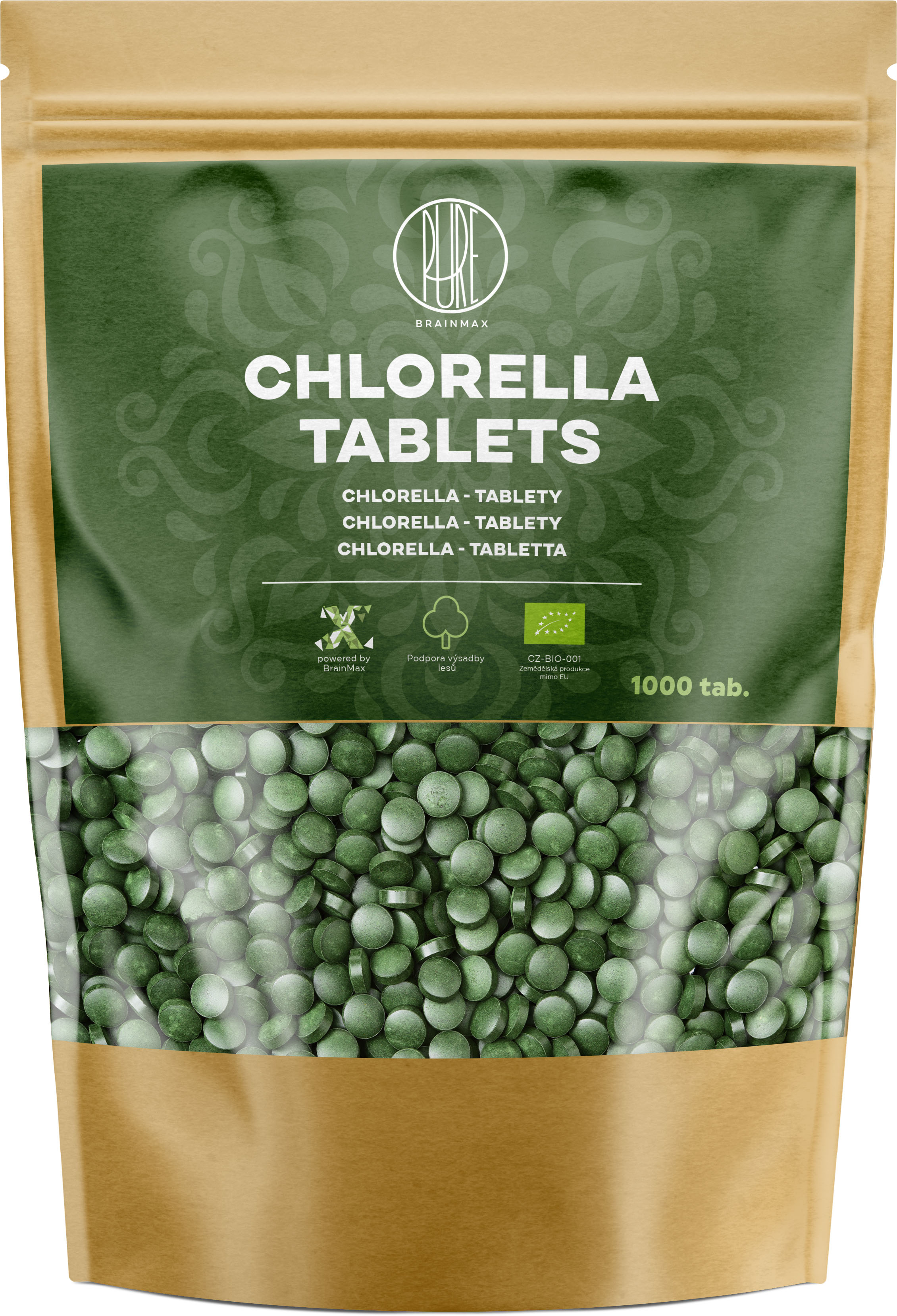 BrainMax Pure Chlorella Tablets, BIO, 1000 tablet
