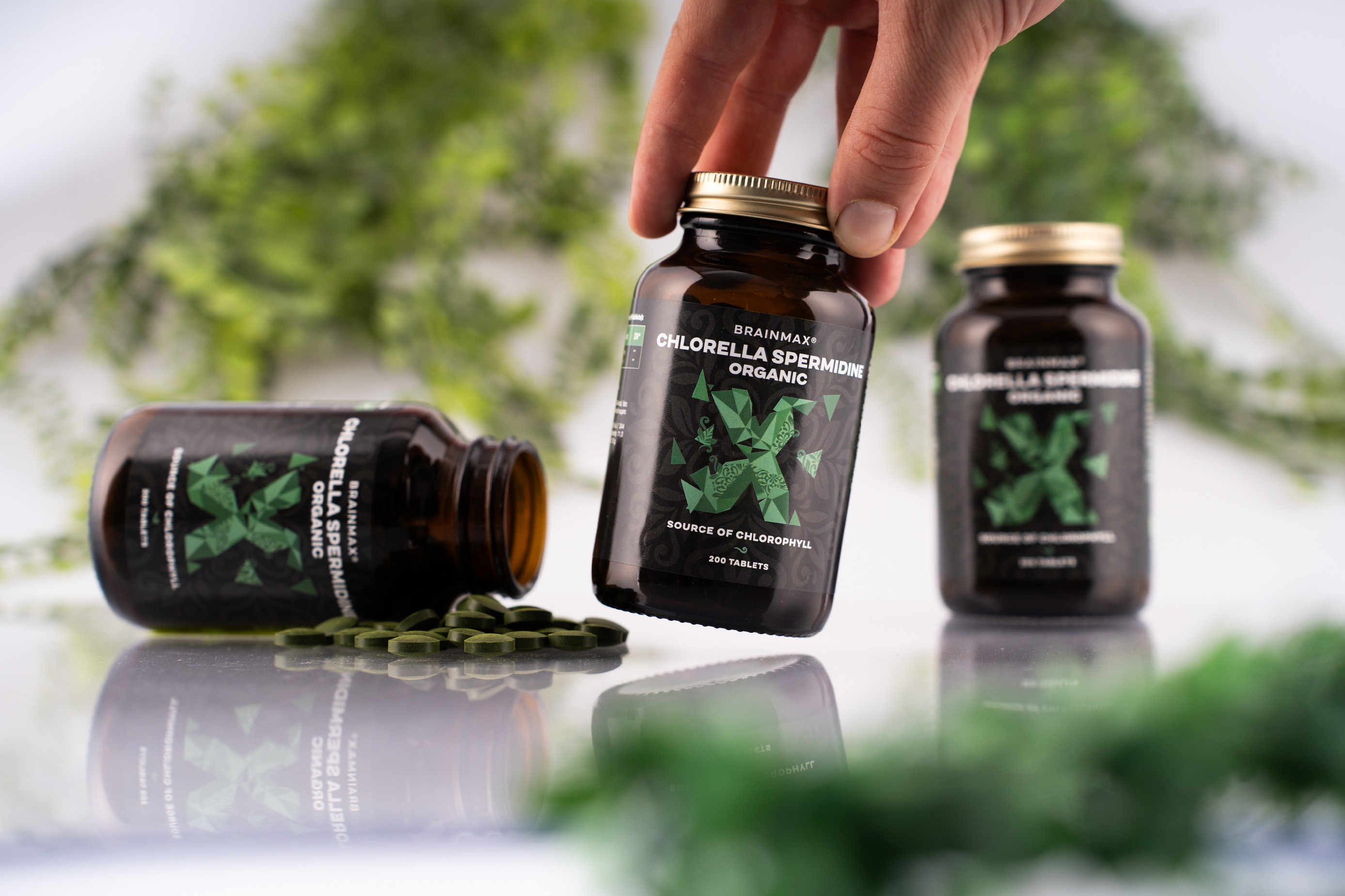 BrainMax Chlorella Spermidyna Organic Ilość kapsułek: 200 tabletek (zdjęcie 3)
