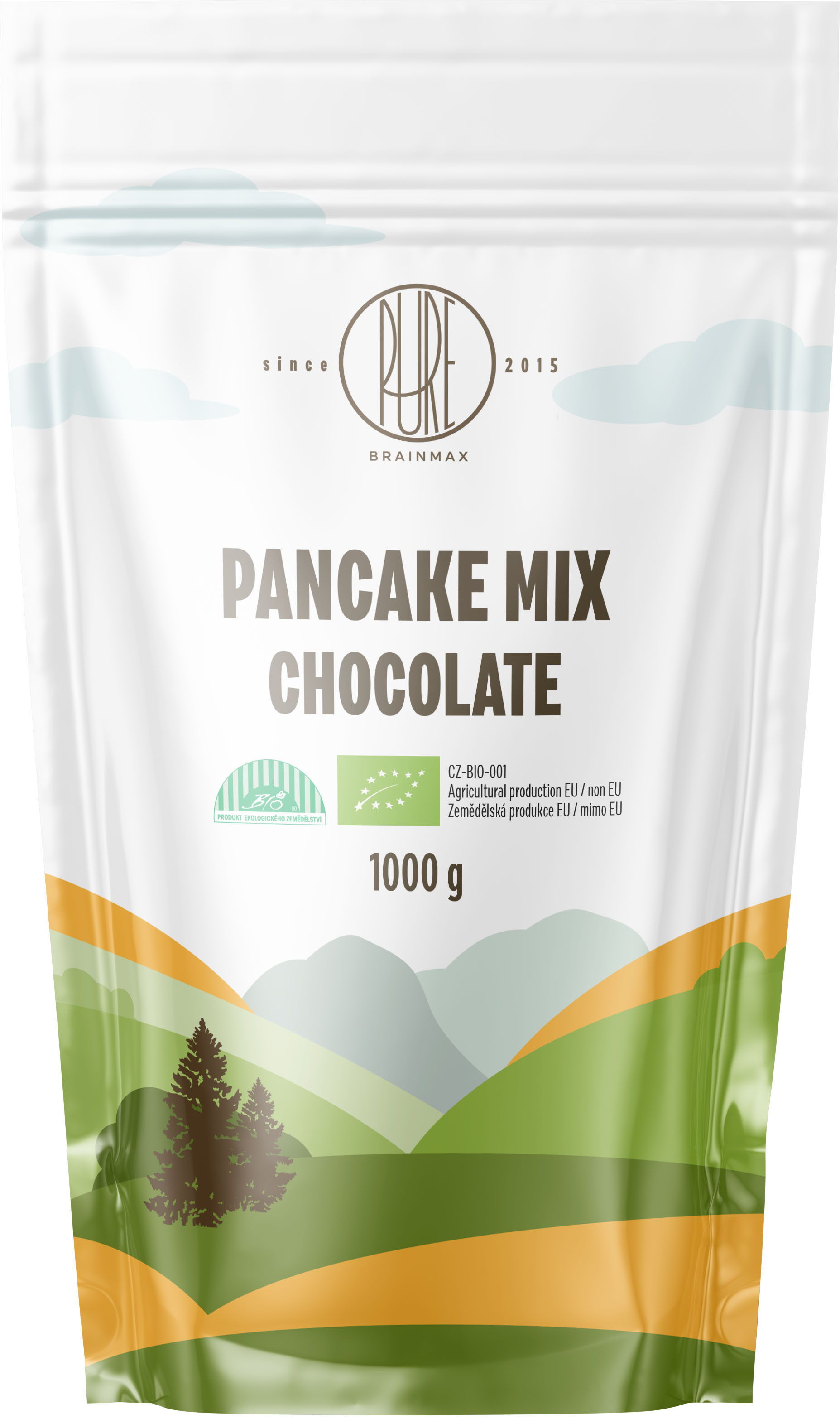 BrainMax Pure Směs na lívance, čokoládové, BIO, 1000 g Obrázek