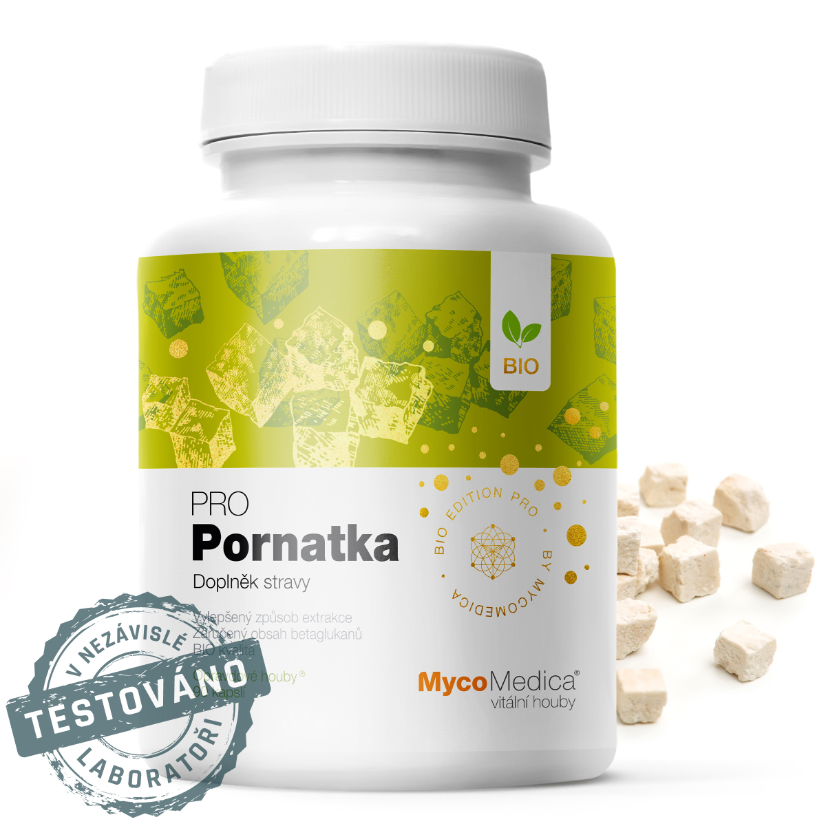 MycoMedica - Pornatka PRO, 90 rostlinných kapslí Obrázek
