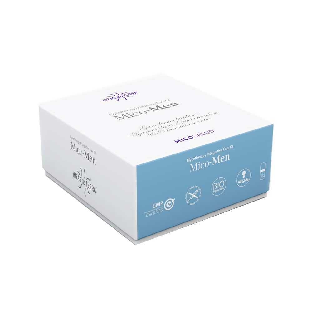 Hifas da Terra Mico-Men, 300 ml a 30 kapslí (Reishi, Hnojník, Shiitake, Žampion, Hlíva, Maitake, Hericium) Obrázek