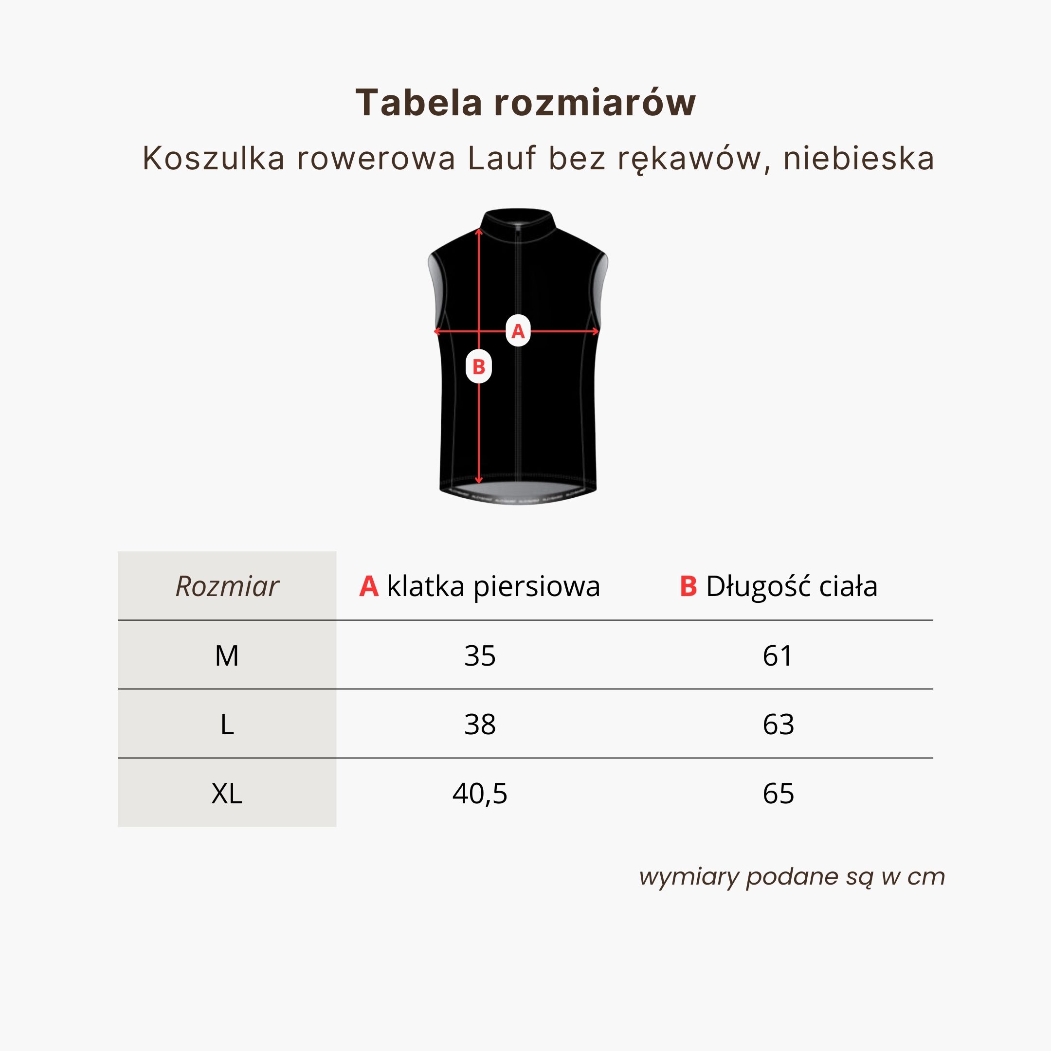BrainMax LAUF cyklistický dres bez rukávů, modrý Velikost: M Obrázek