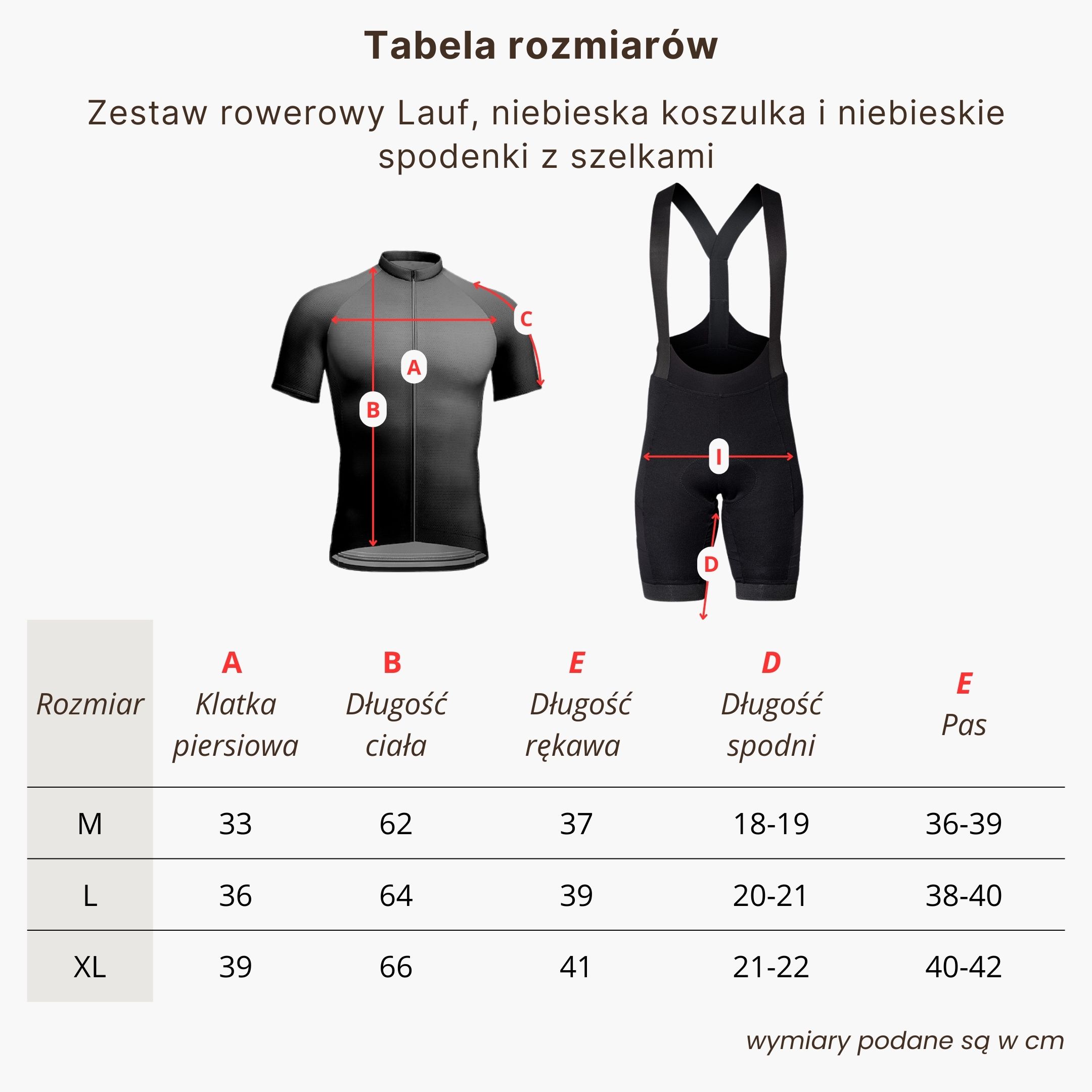 BrainMax LAUF cyklistický set, modrý dres a modré kraťasy se šlemi Velikost: M Obrázek