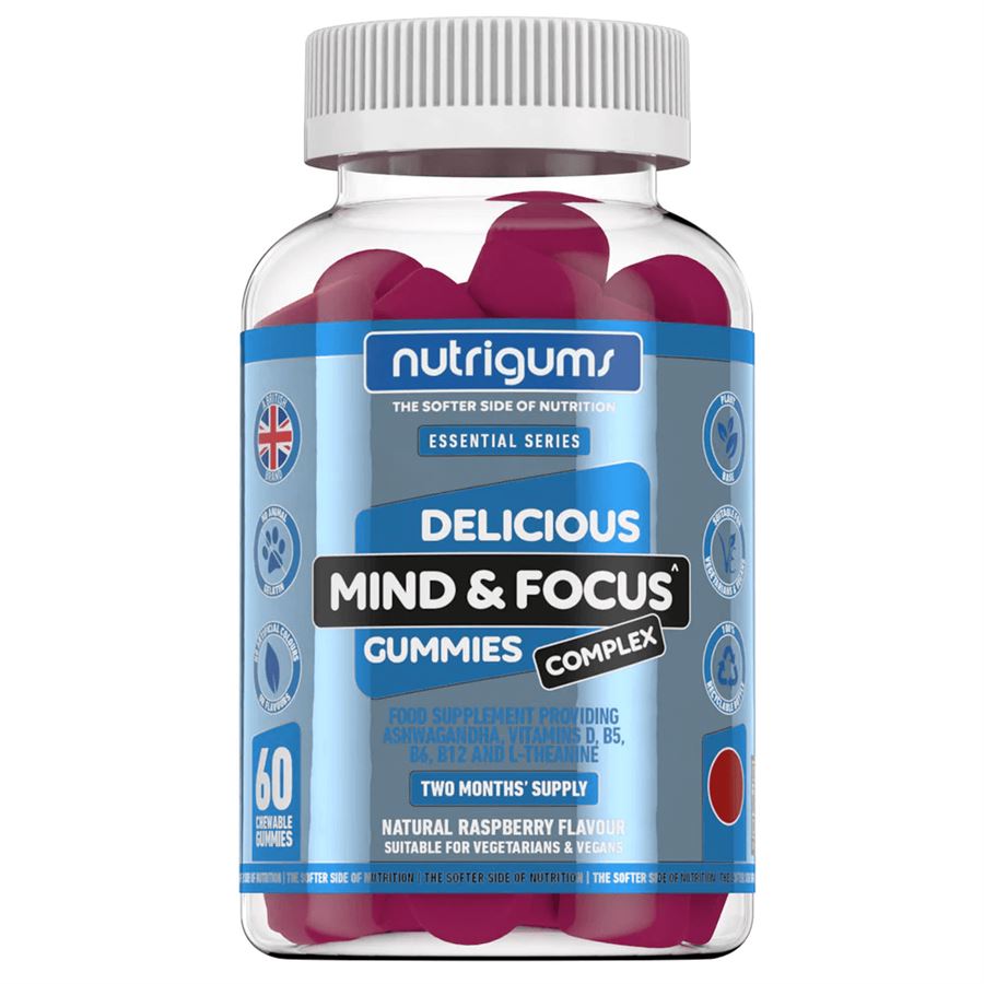 Nutrigums Mind & Focus Complex, wsparcie koncentracji, 60 żelków