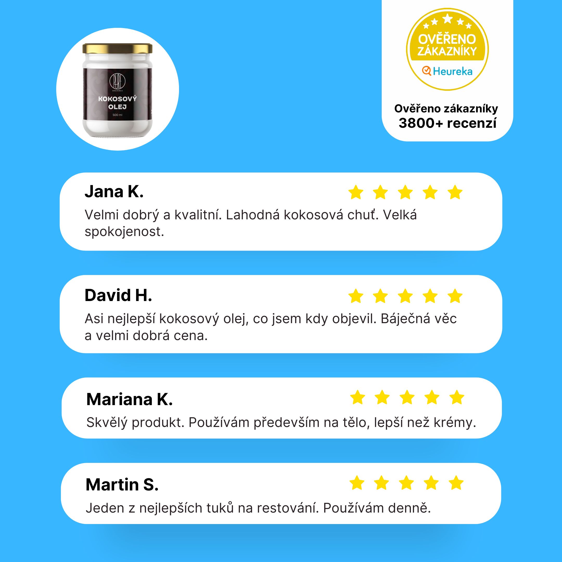 BrainMax Pure Kokosový olej  BIO, 500 ml Obrázek