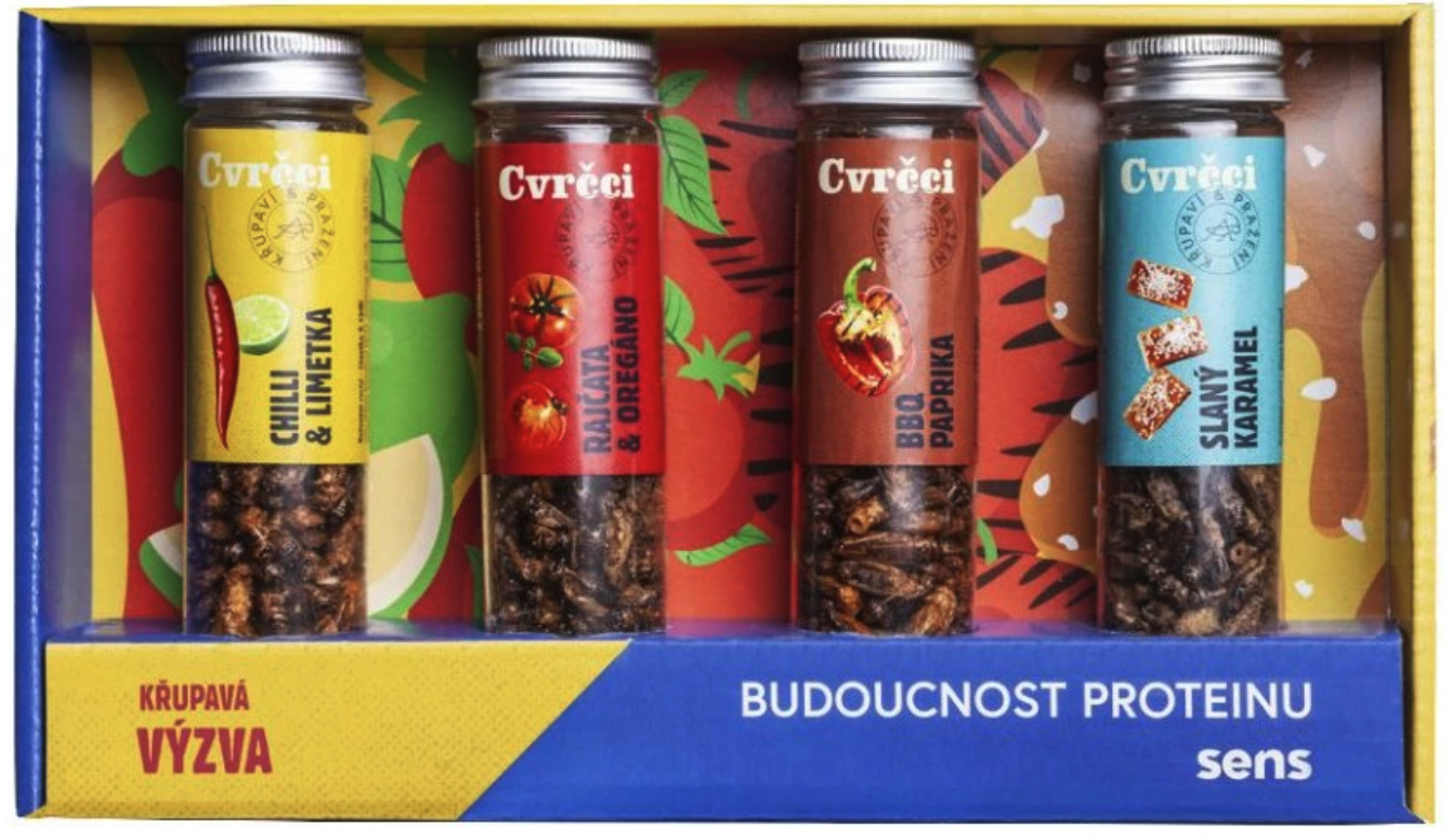 Sens Dárkový Set Křupaví a pražení cvrčci 4 příchutě 80 g Obrázek