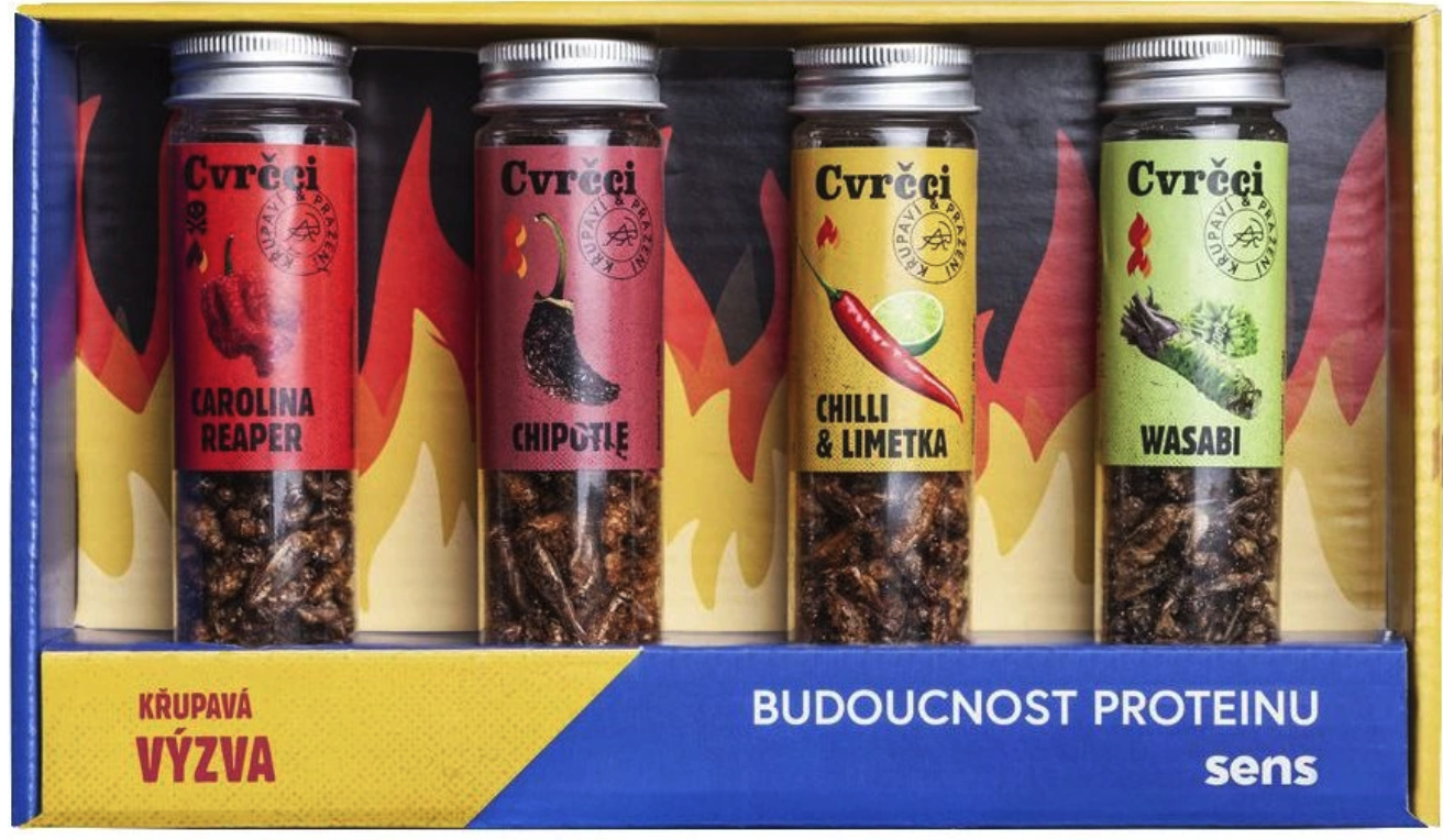 Sens Páliví křupaví a pražení cvrčci - dárkový set 4 chutí Obrázek