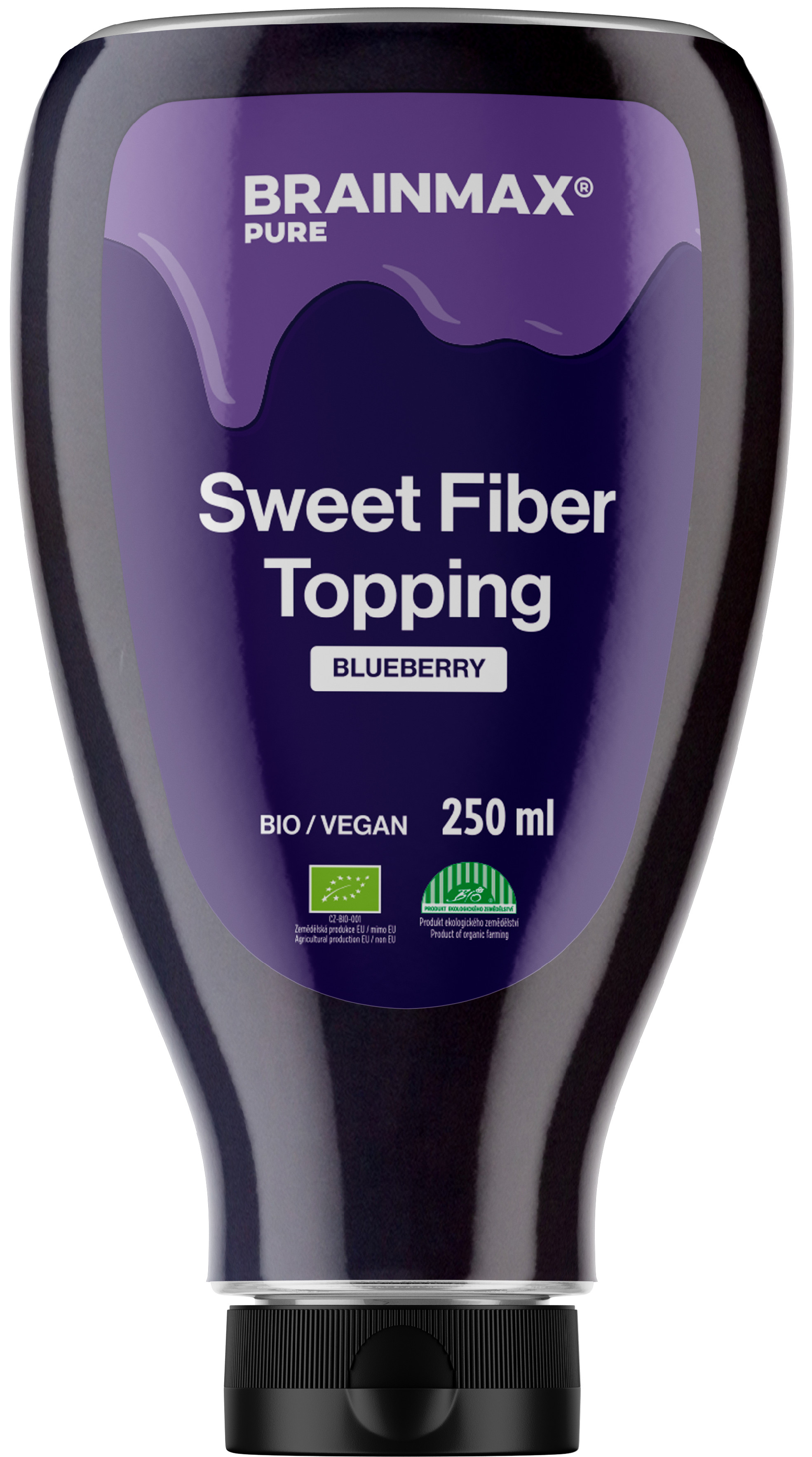 BraiMax Pure Sweet Fibre Topping, topping, BIO, 250 ml Smak: Borówka
