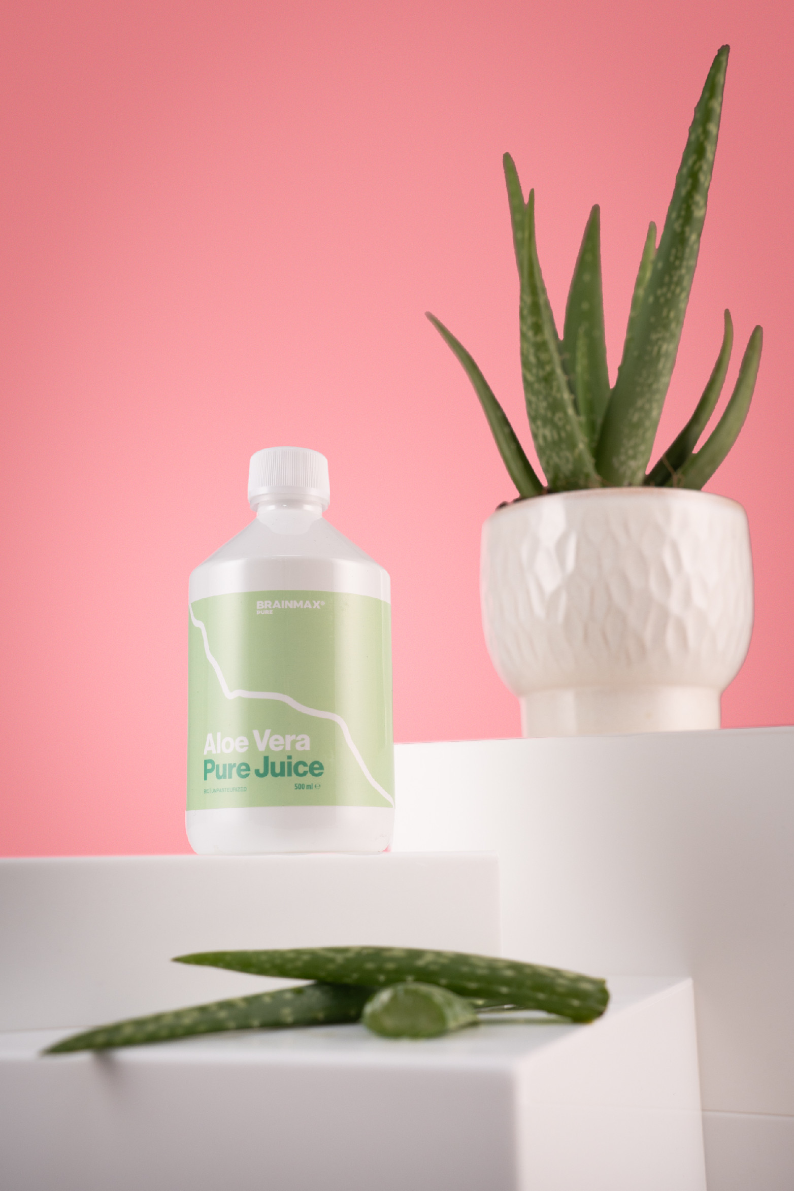 BrainMax Pure Aloe Vera Juice, BIO, 500 ml Obrázek