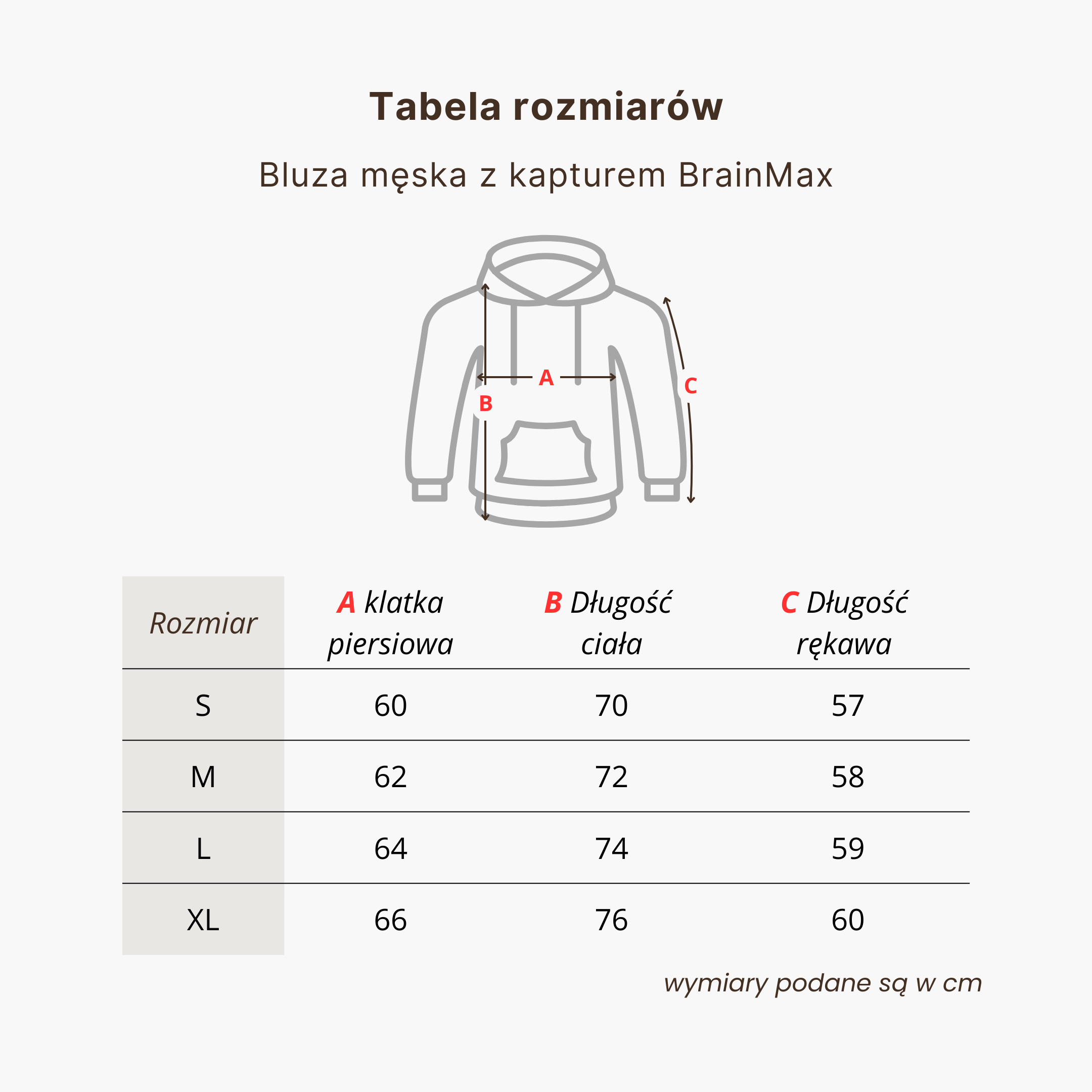 BrainMax pánská mikina s kapucí, krémová Velikost: XL Obrázek